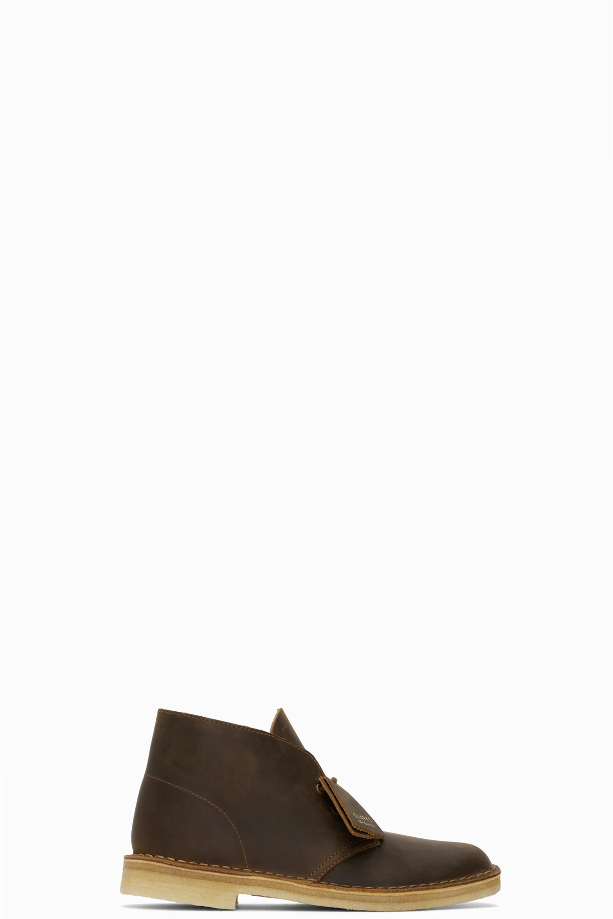 Brown Waxed Leather Desert Boots