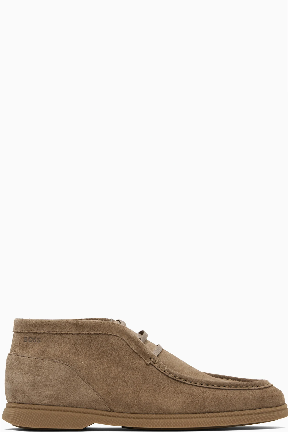 Beige Stitching Details Desert Boots