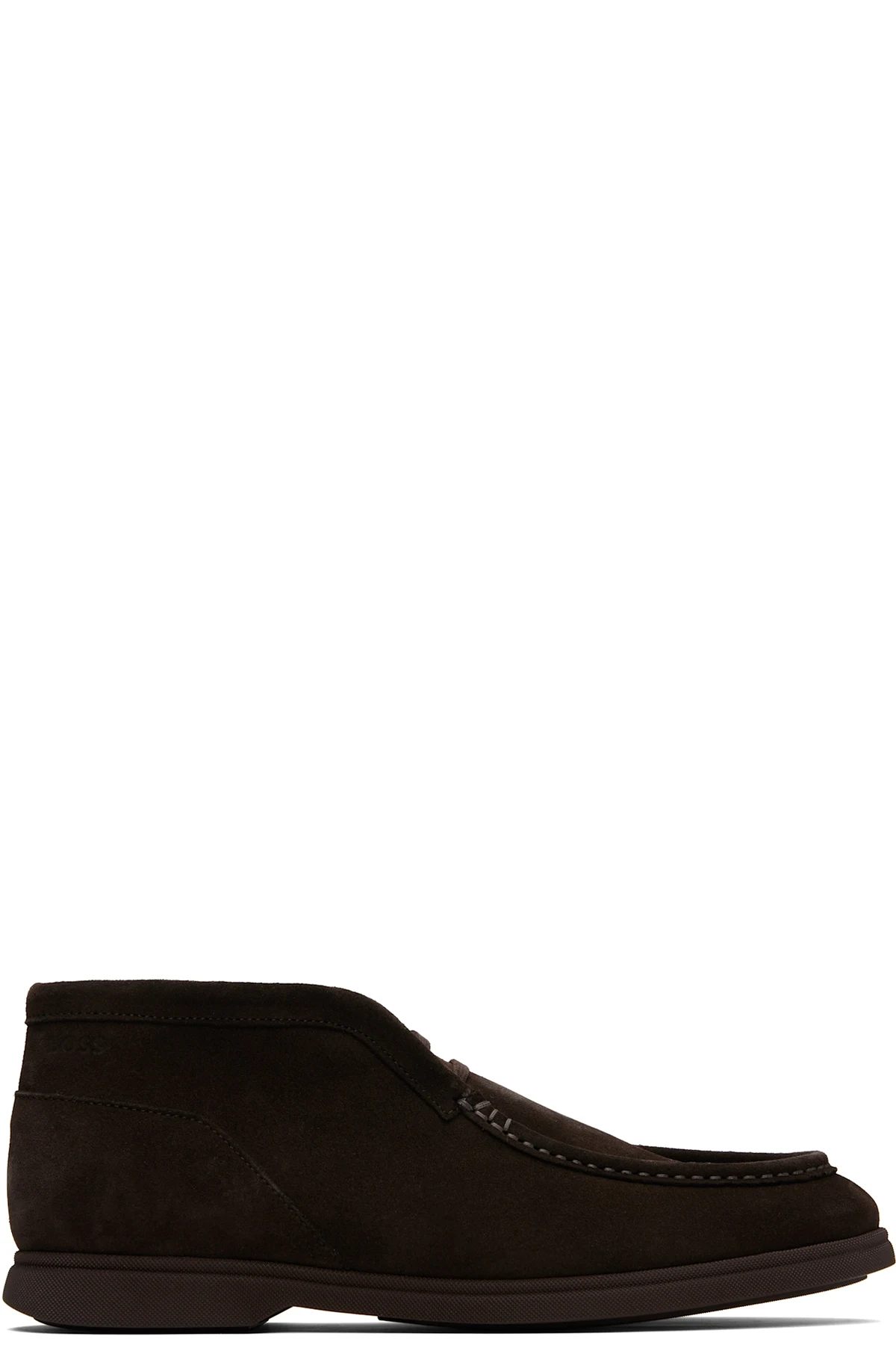 Black Stitching Details Suede Desert Boots