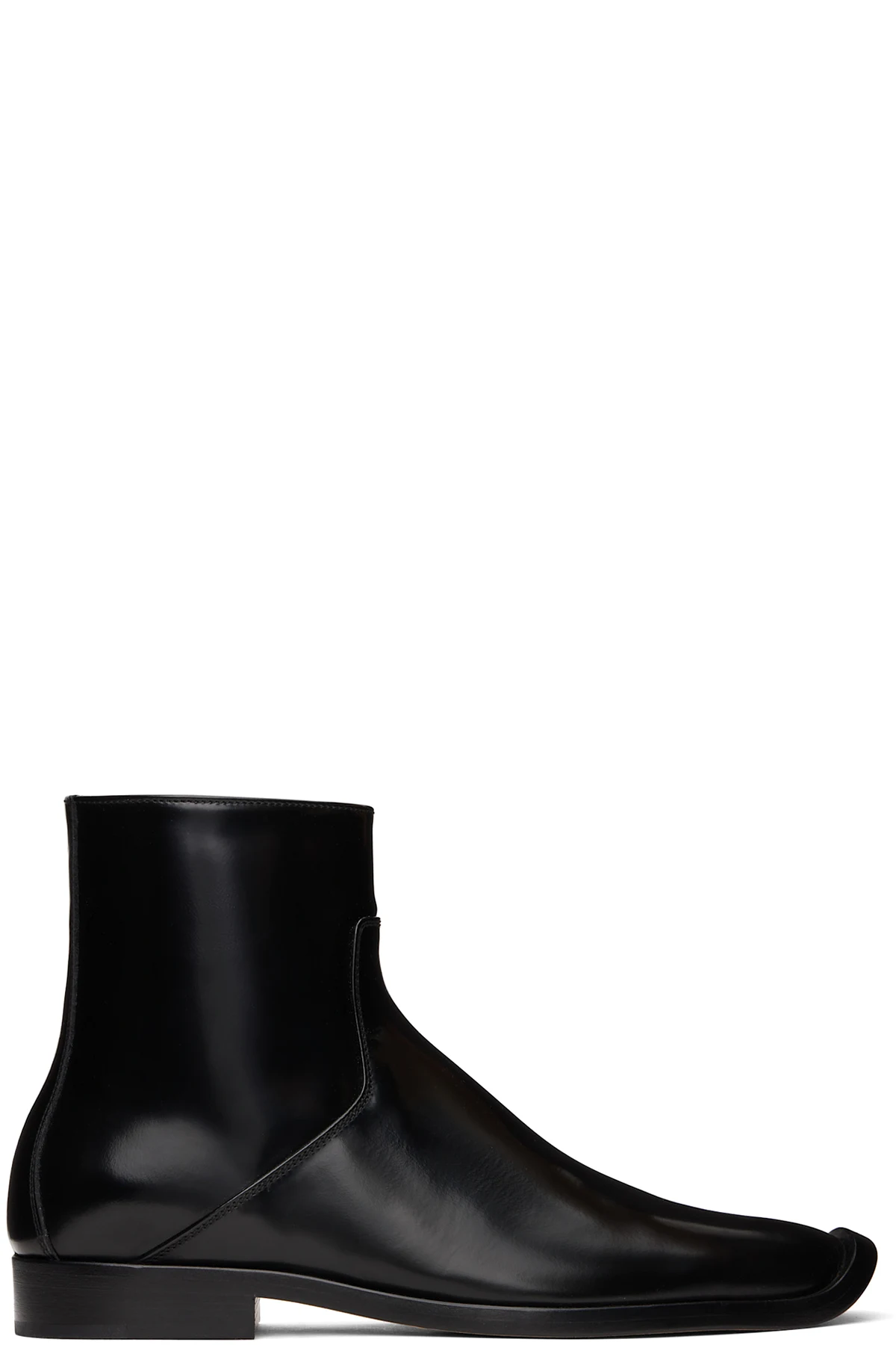 Black Comma Ankle Boots