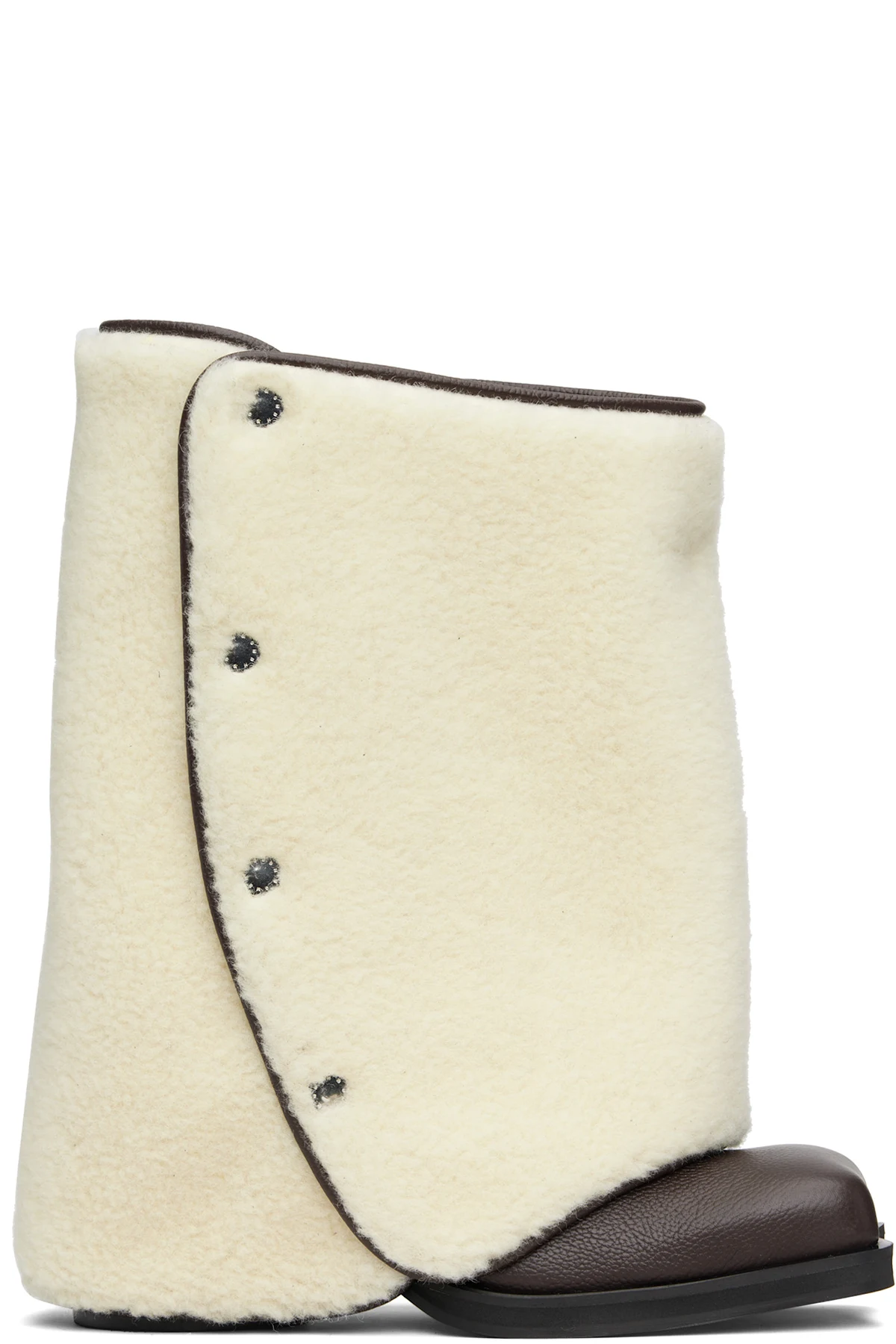 Off-White & Brown Emrik Gaiter Boots