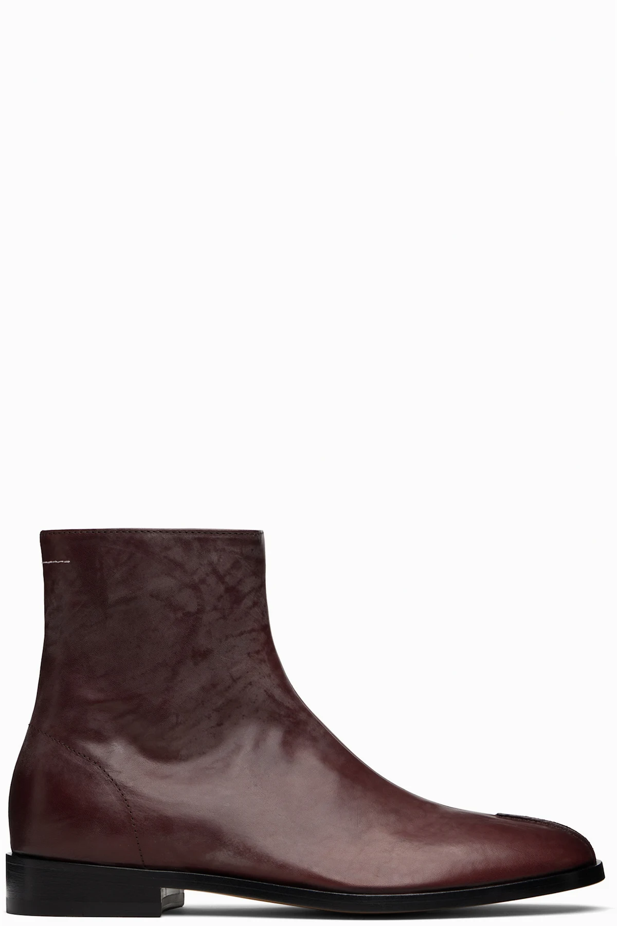 Burgundy New Classic Stitch Ankle Boots