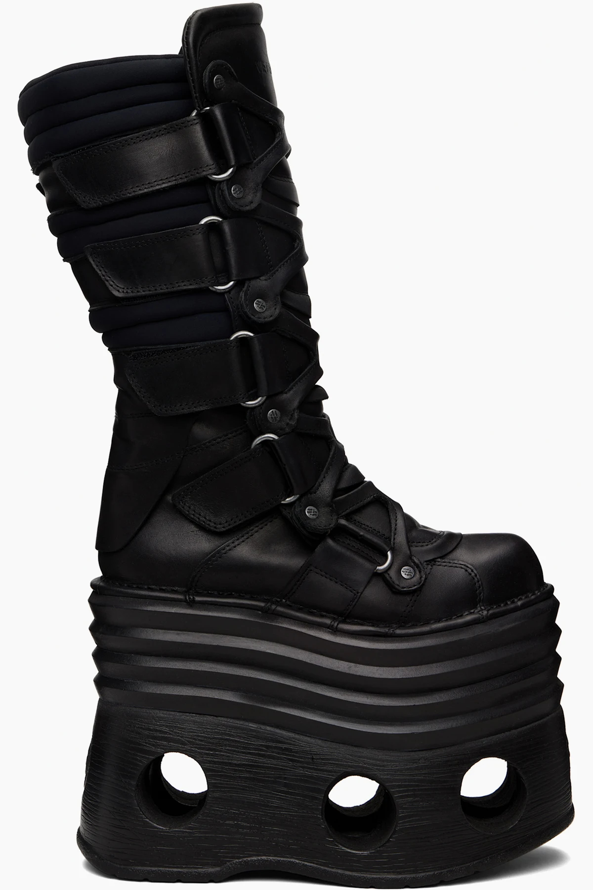 Black New Rock Edition Platform Tower Boots