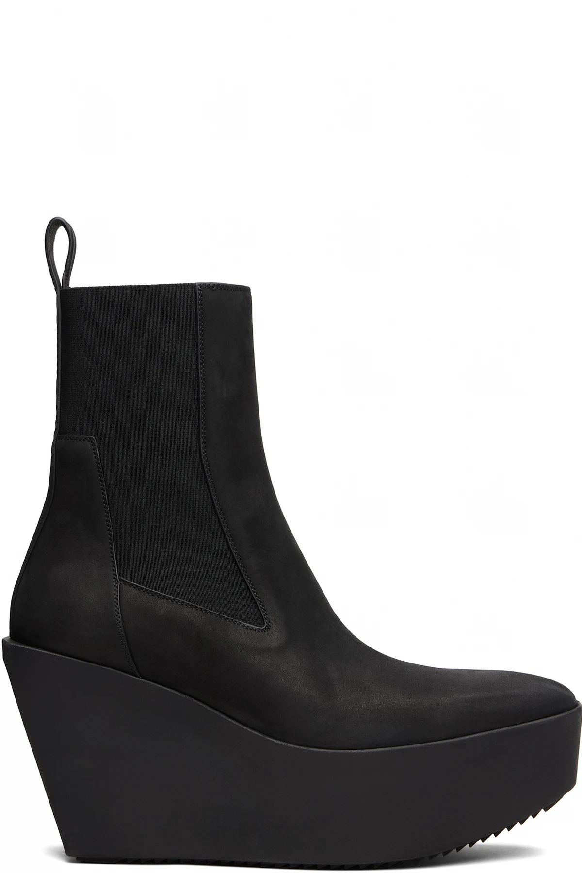 Black Concordians Sliver Platform Beatle Chelsea Boots