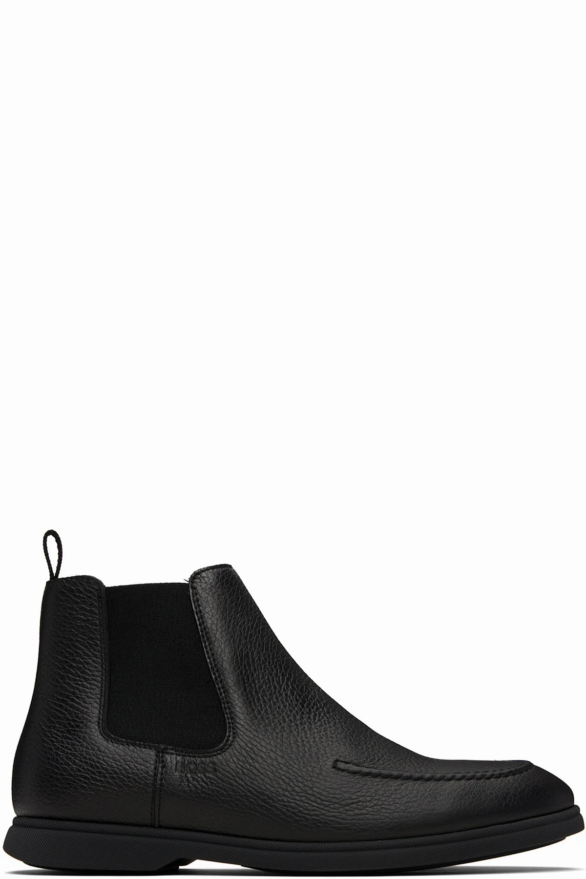 Black Leather Chelsea Boots