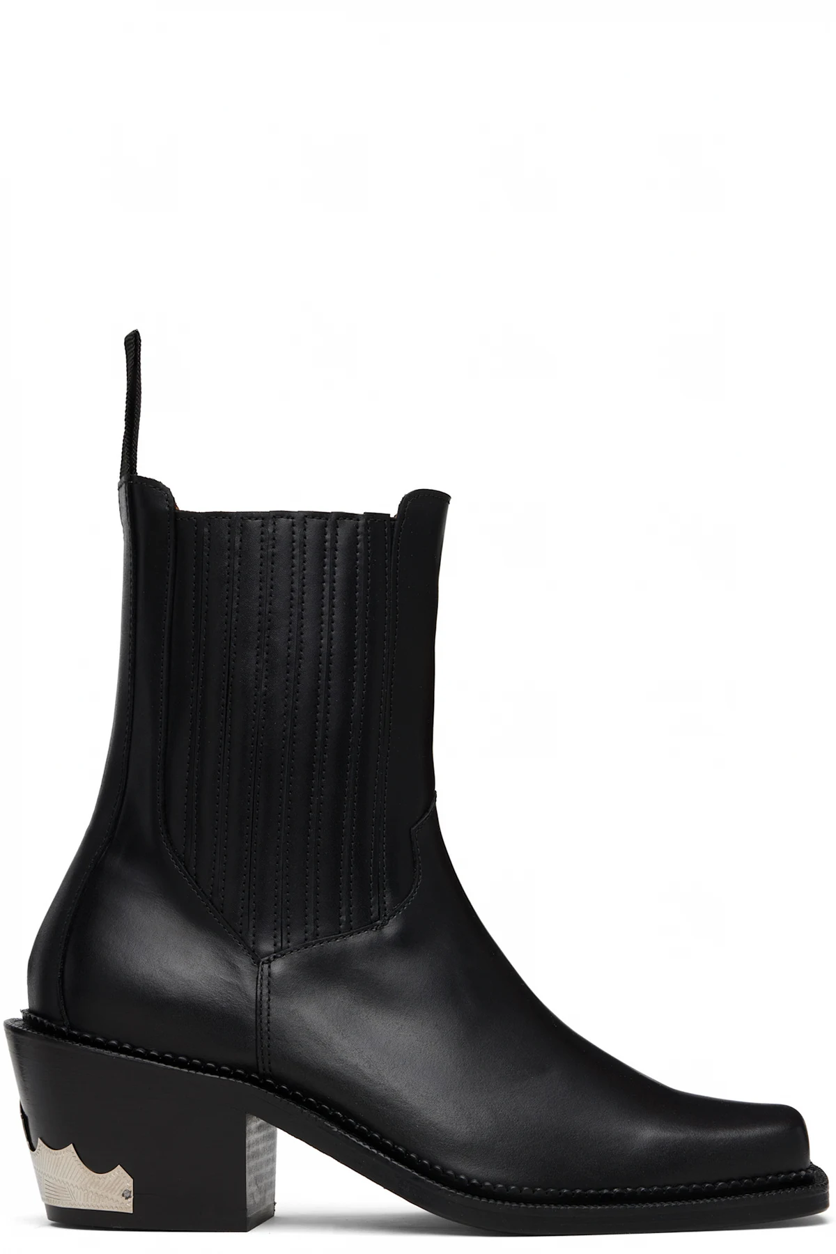 Black Leather AJ1255 Boots