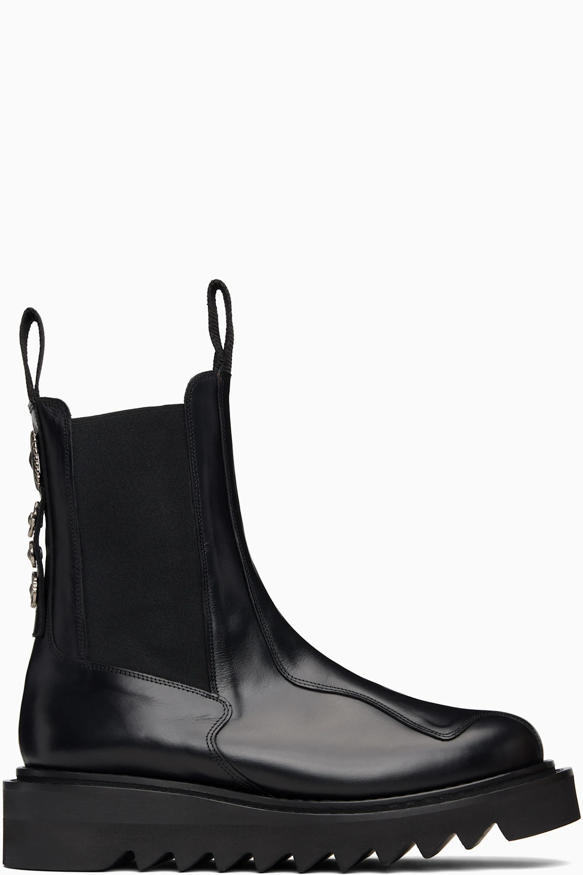 SSENSE Exclusive Black Hard Leather Chelsea Boots