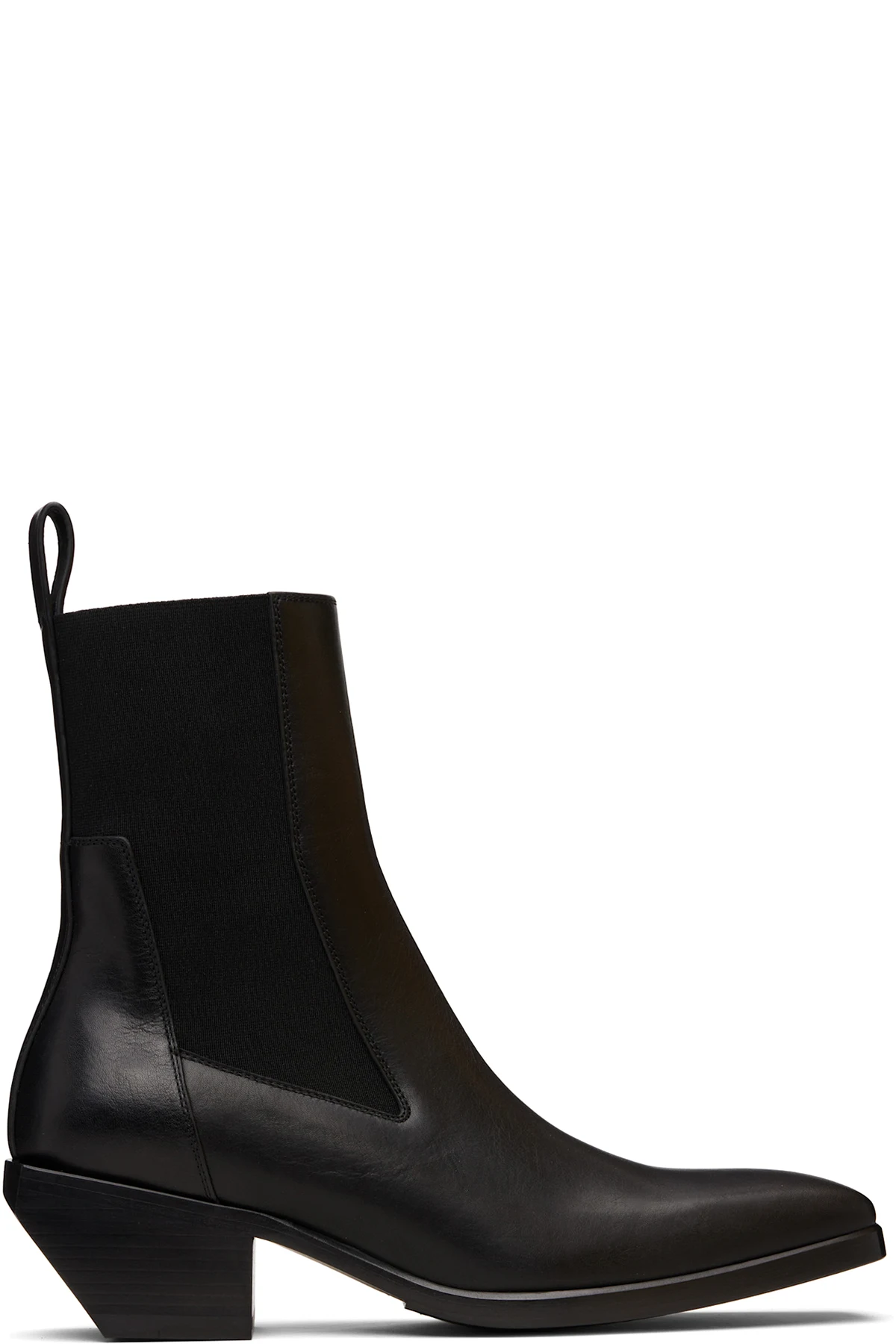 Black Concordians Heeled Sliver Chelsea Boots