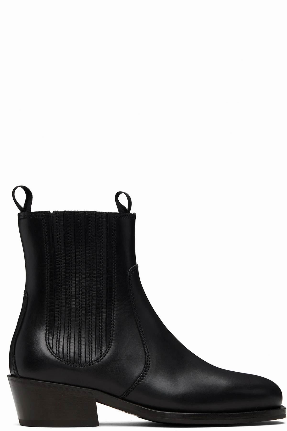Black Vegetable-Tanned Chelsea Boots