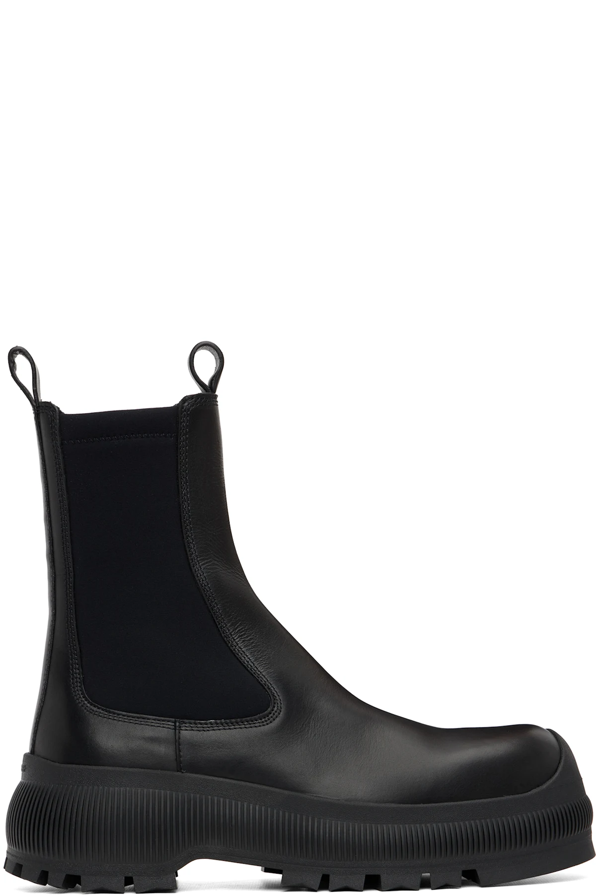 Black Leather Chelsea Boots