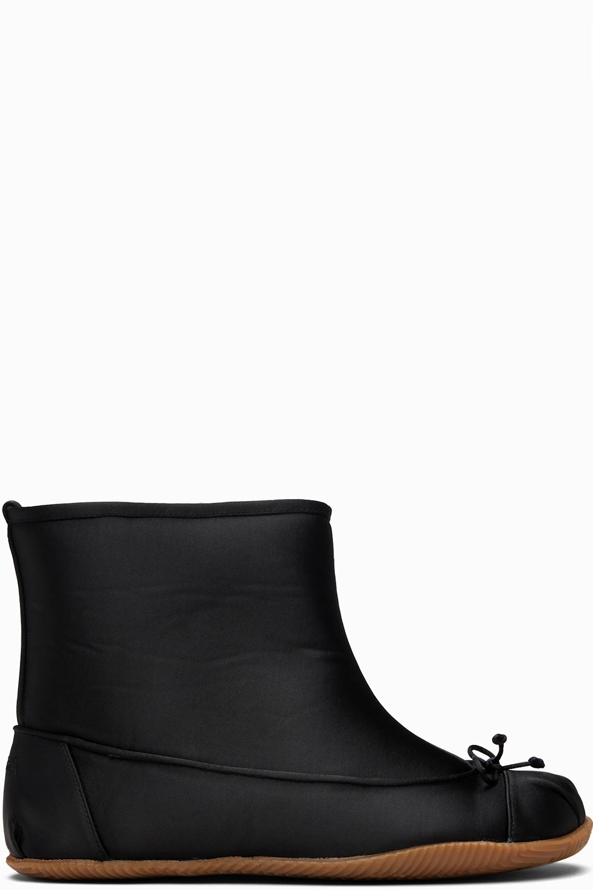 Black Satin Baby Boots