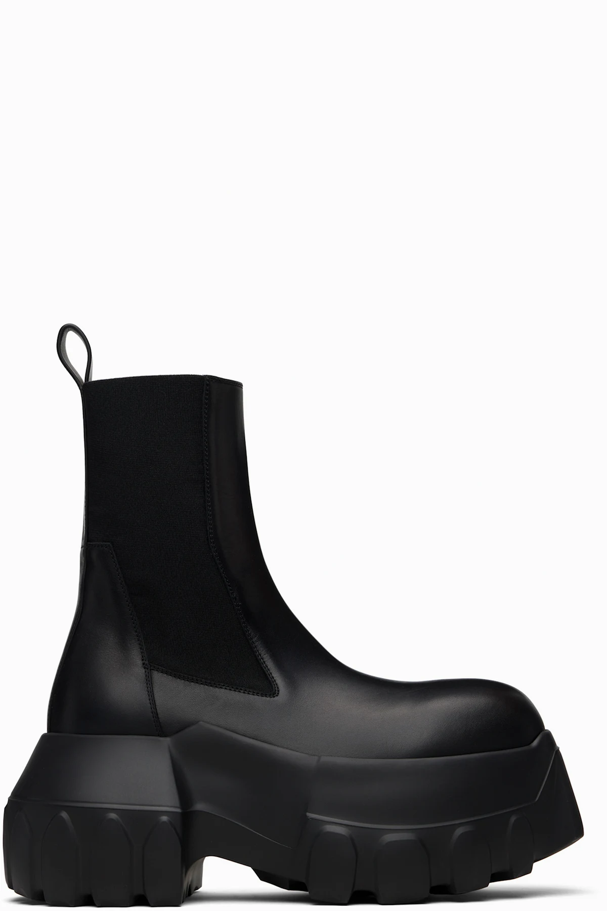 Black Beatle Mega Tractor Chelsea Boots