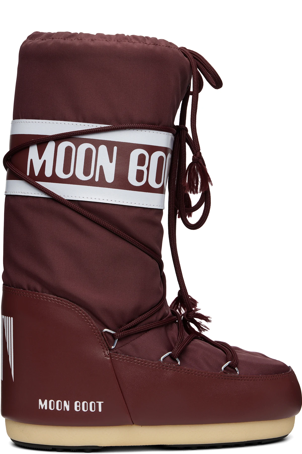 Burgundy Icon Nylon Boots
