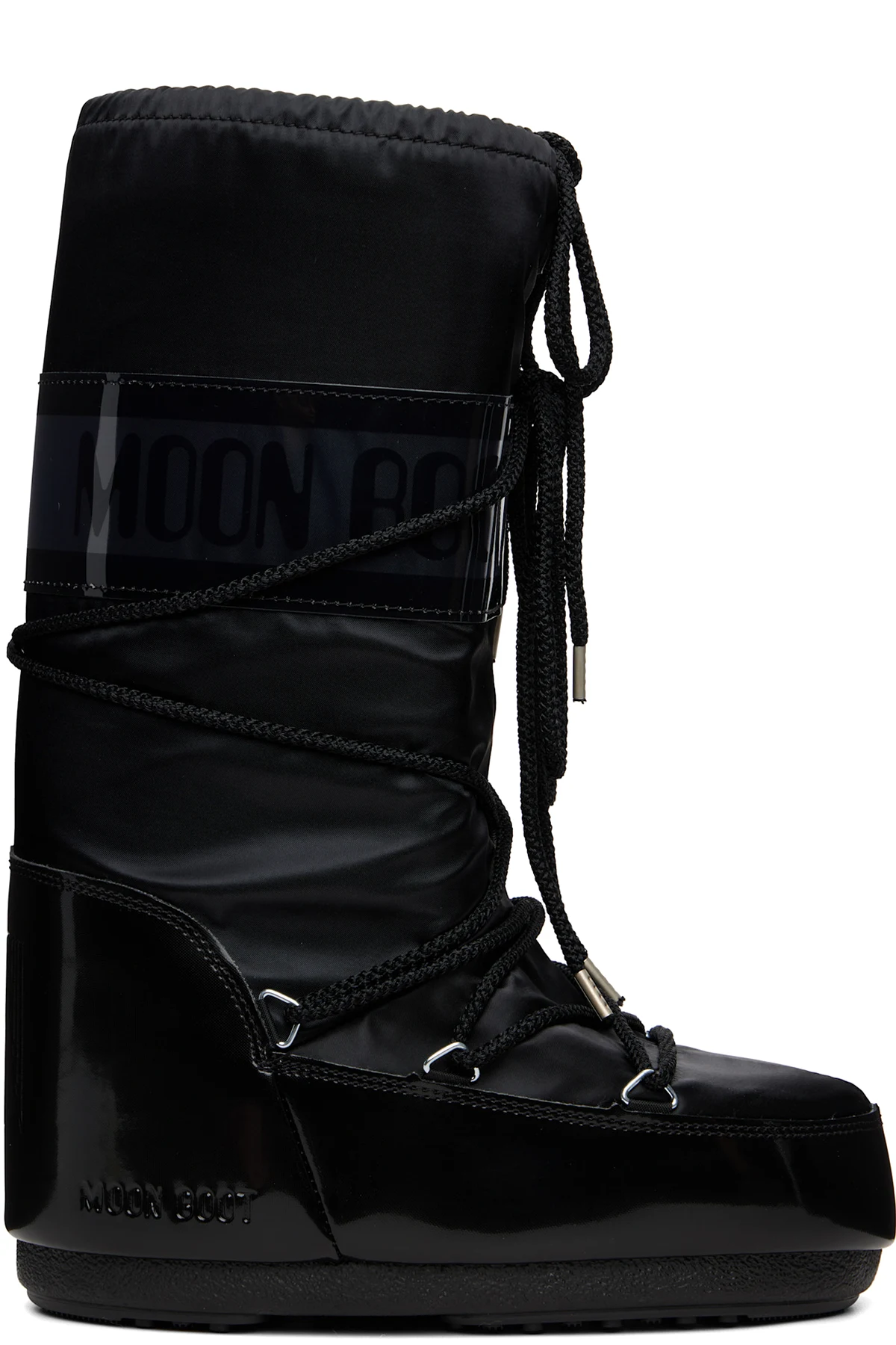Black Icon Glance Satin Boots