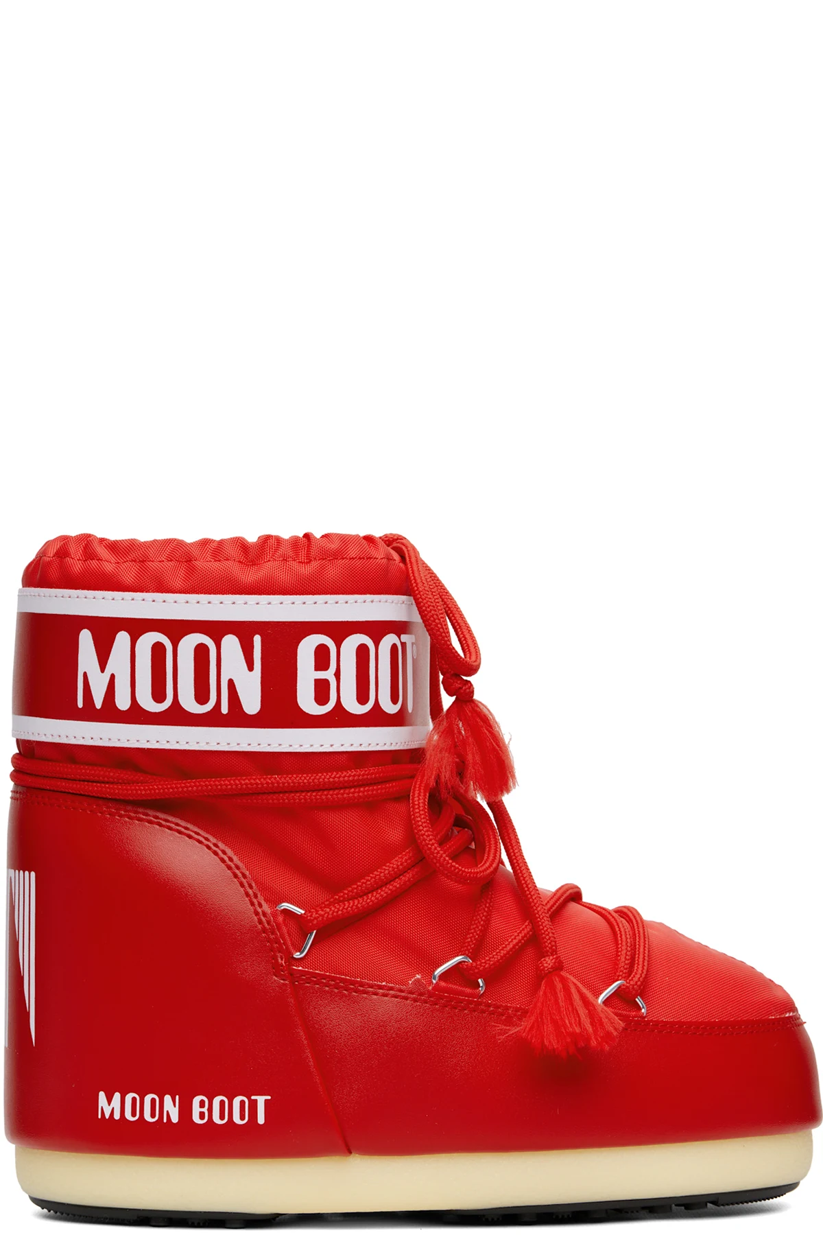 Red Icon Low Nylon Boots
