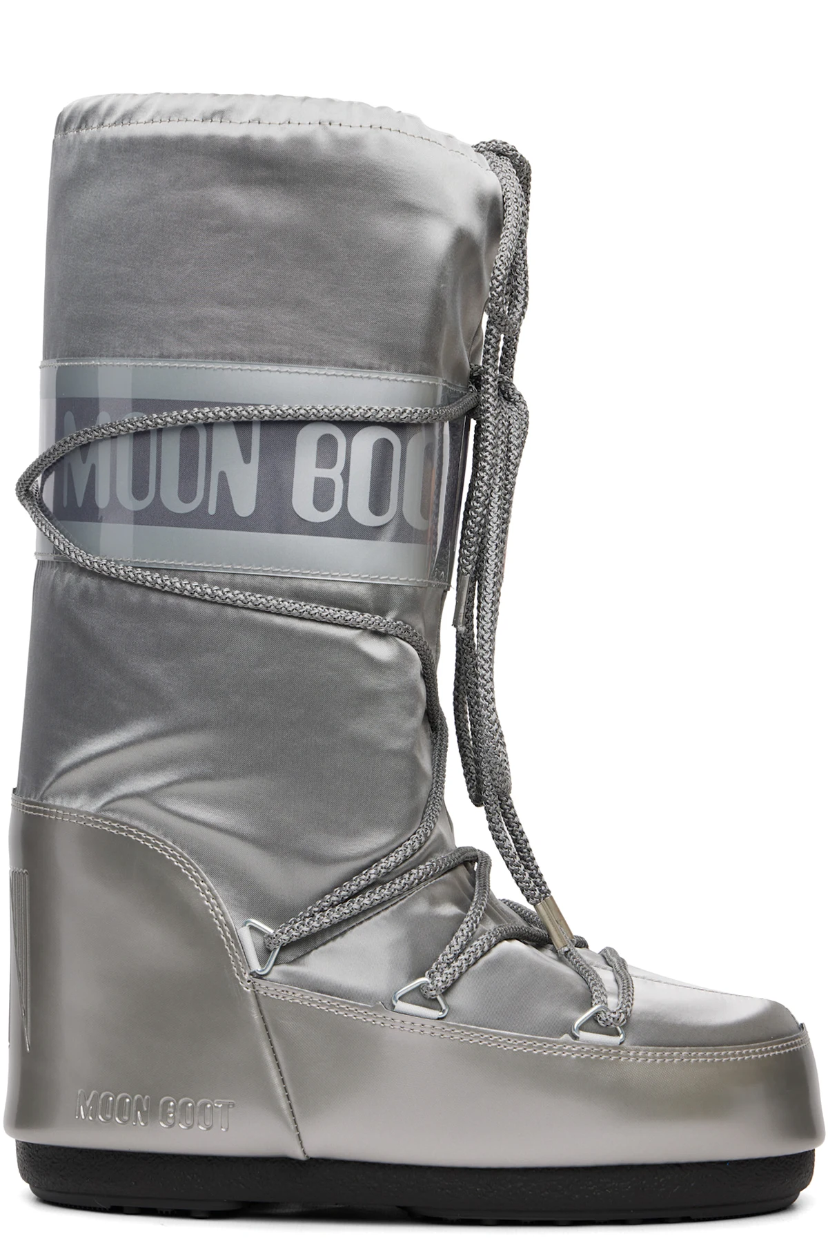 Silver Icon Glance Satin Boots