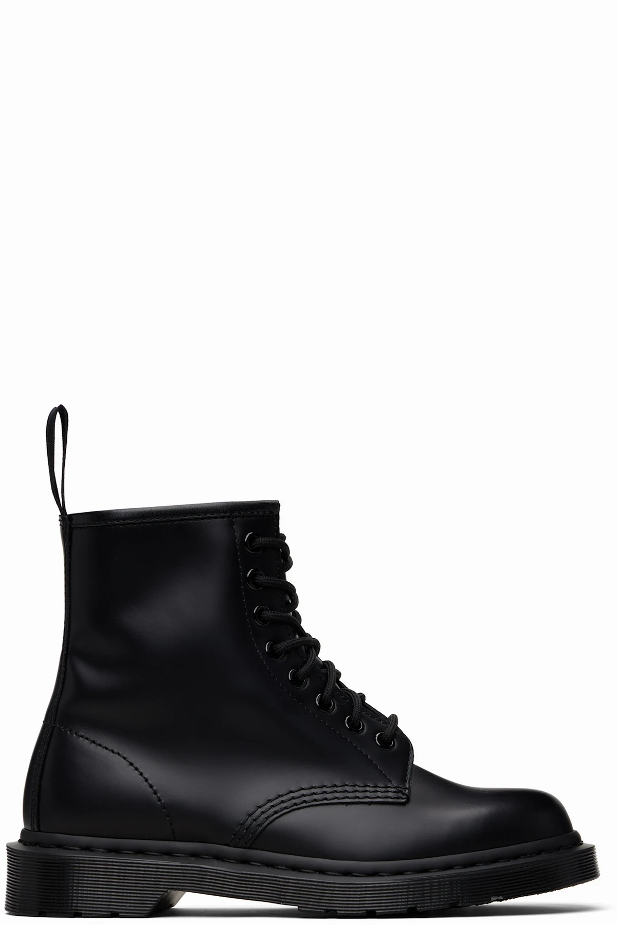 Black 1460 Mono Smooth Leather Lace Up Boots
