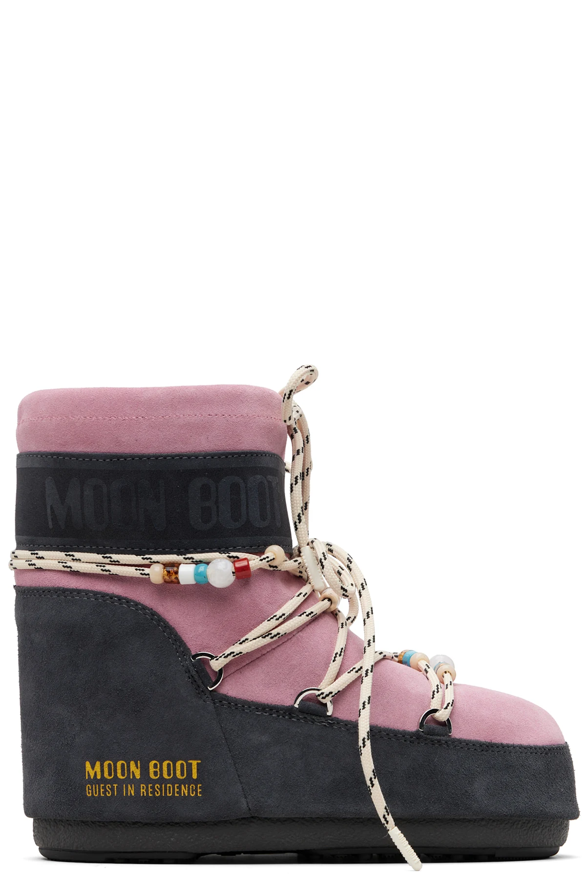 Pink Moon Boot Edition Icon Low Beaded Suede Boots