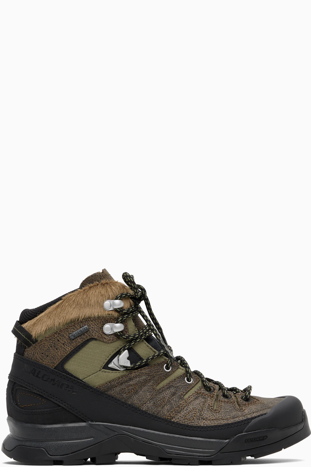 Khaki X-ALP Mid Distressed Leather GORE-TEX Boots