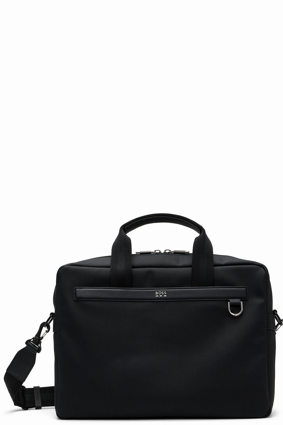 Black Multi-Pocket Logo Briefcase