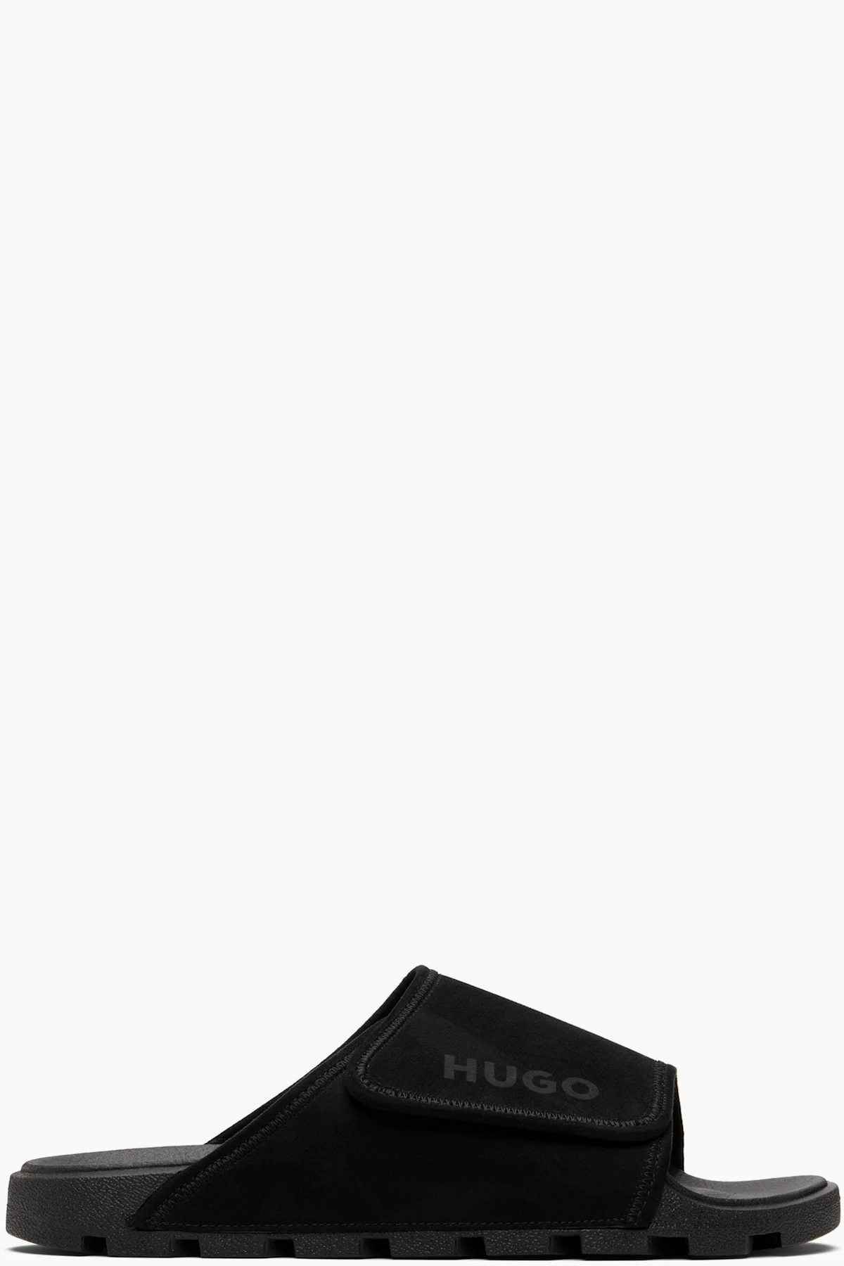 Black Strap Faux-Suede Upper Sandals