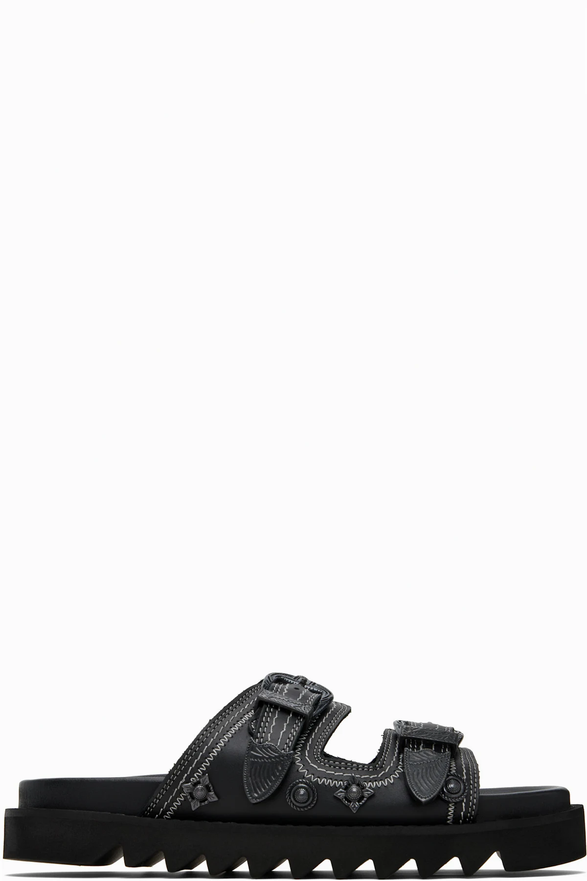 Black Leather Sandals