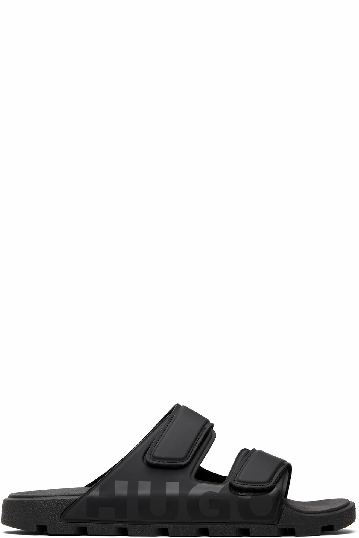 Black Logo Double Touch Sandals