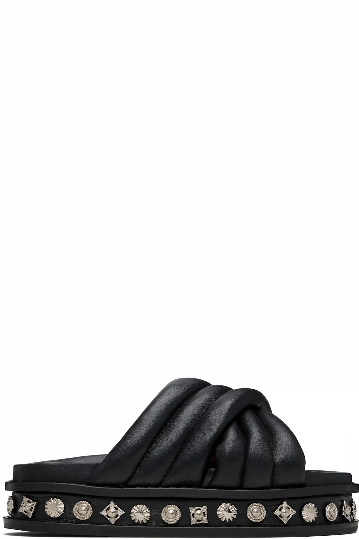 Black Soft Leather Sandals