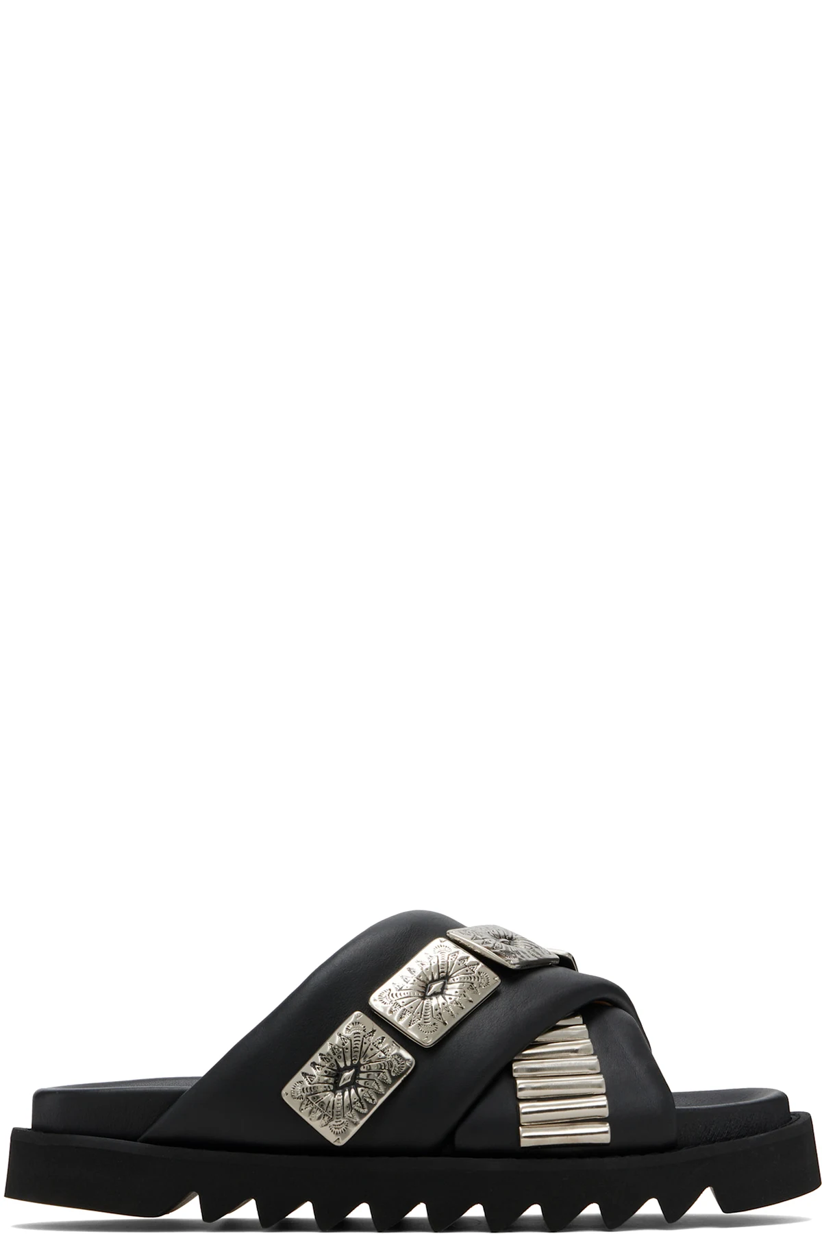 SSENSE Exclusive Black Leather Sandals
