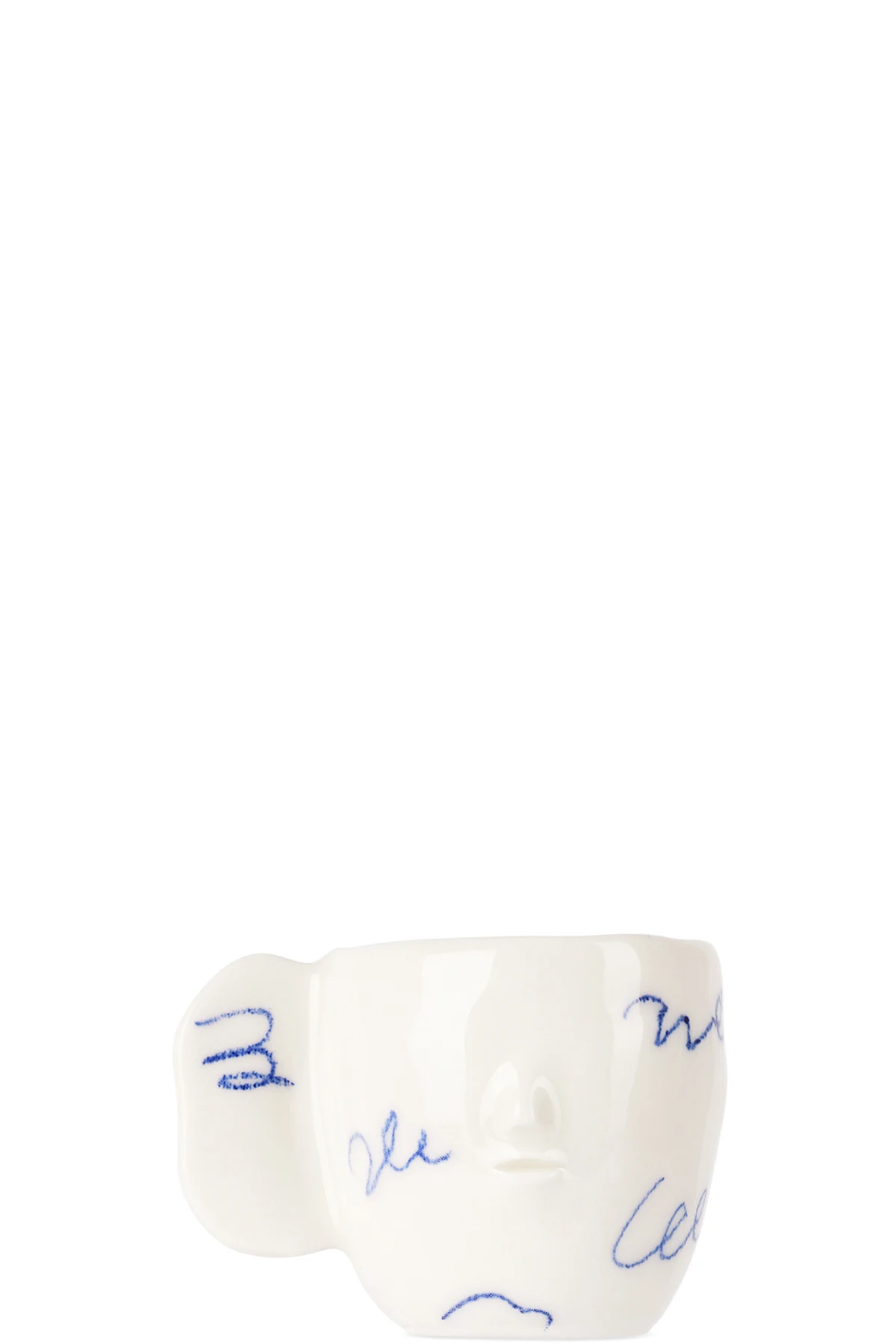 White & Blue Scribble Espresso Cup