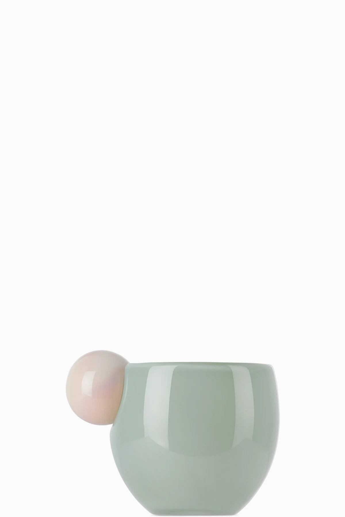 Off-White & Green Bon Bon Coffee Mug