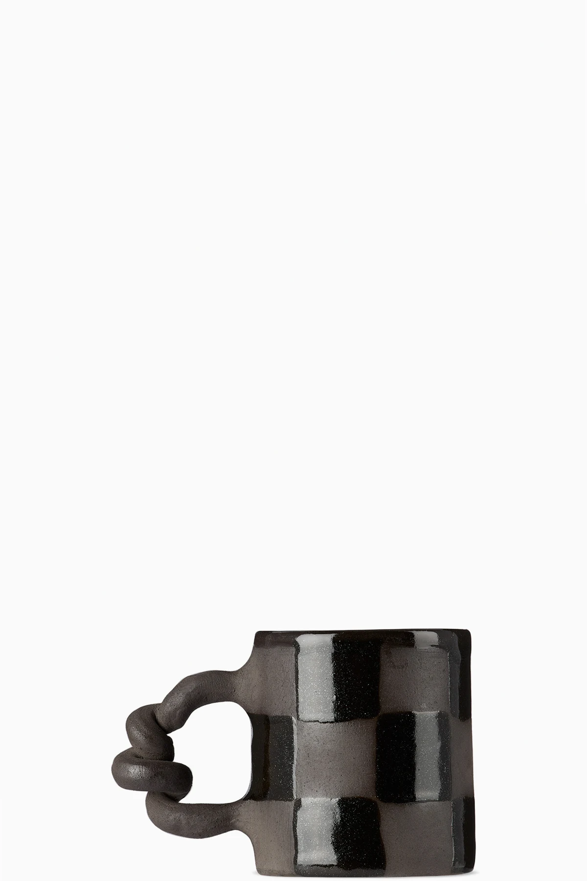Black Checkered Wiggle Mug