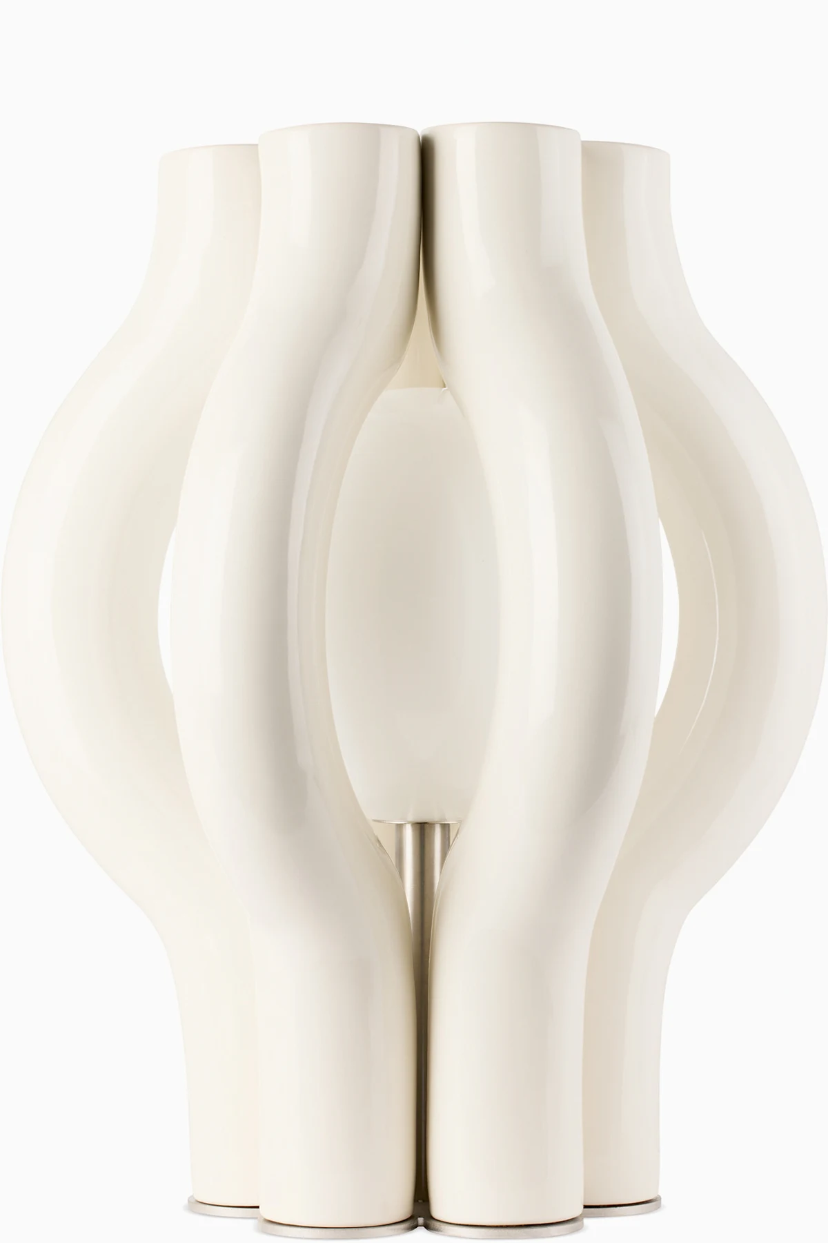 Off-White Halo Light Sculpture Lamp