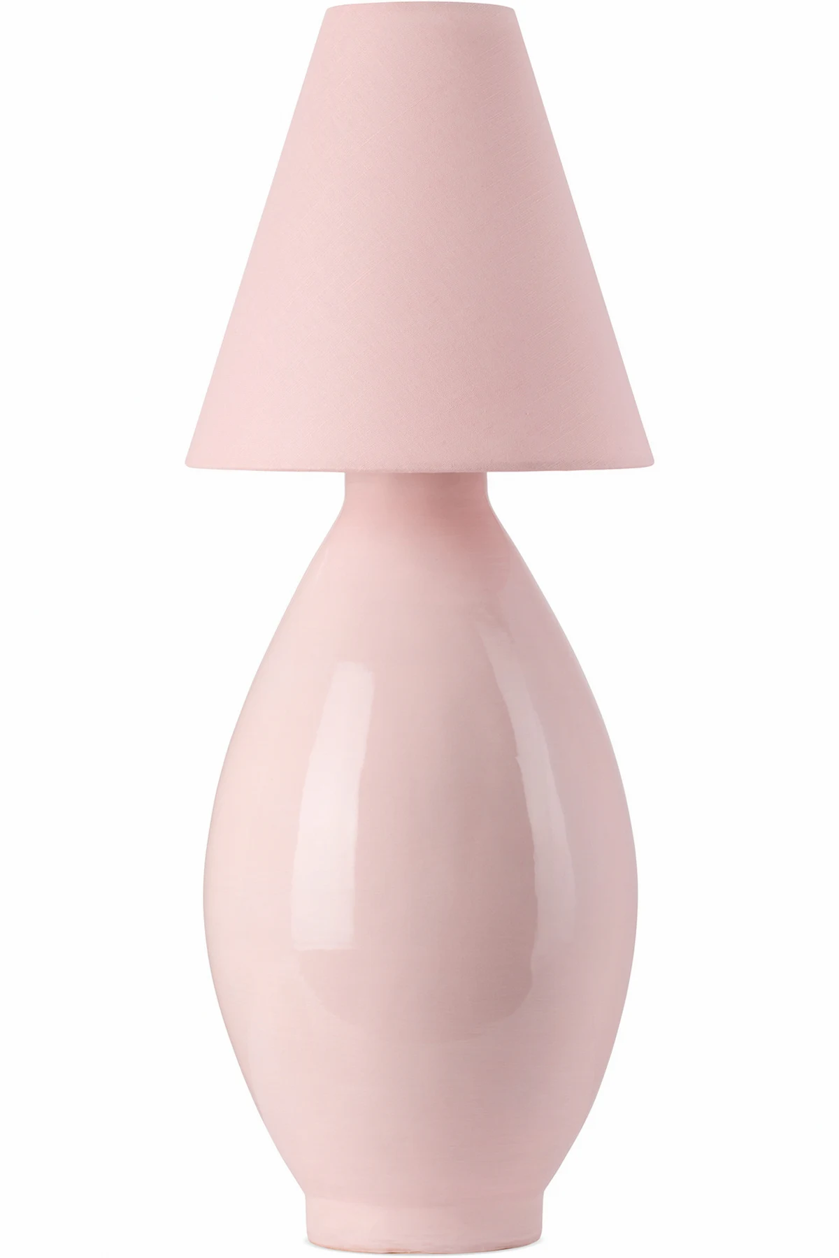 Pink Conical Shade Ceramic Large Lamp