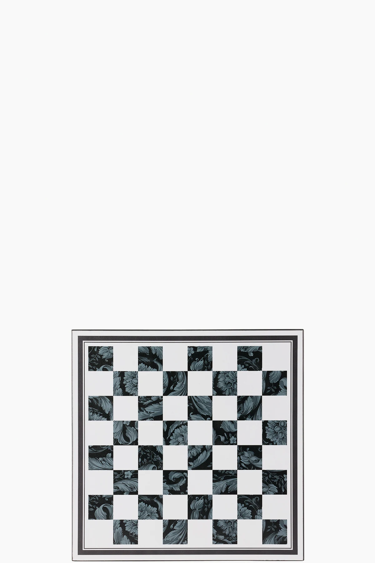 Black Barocco Checkers & Chess Set