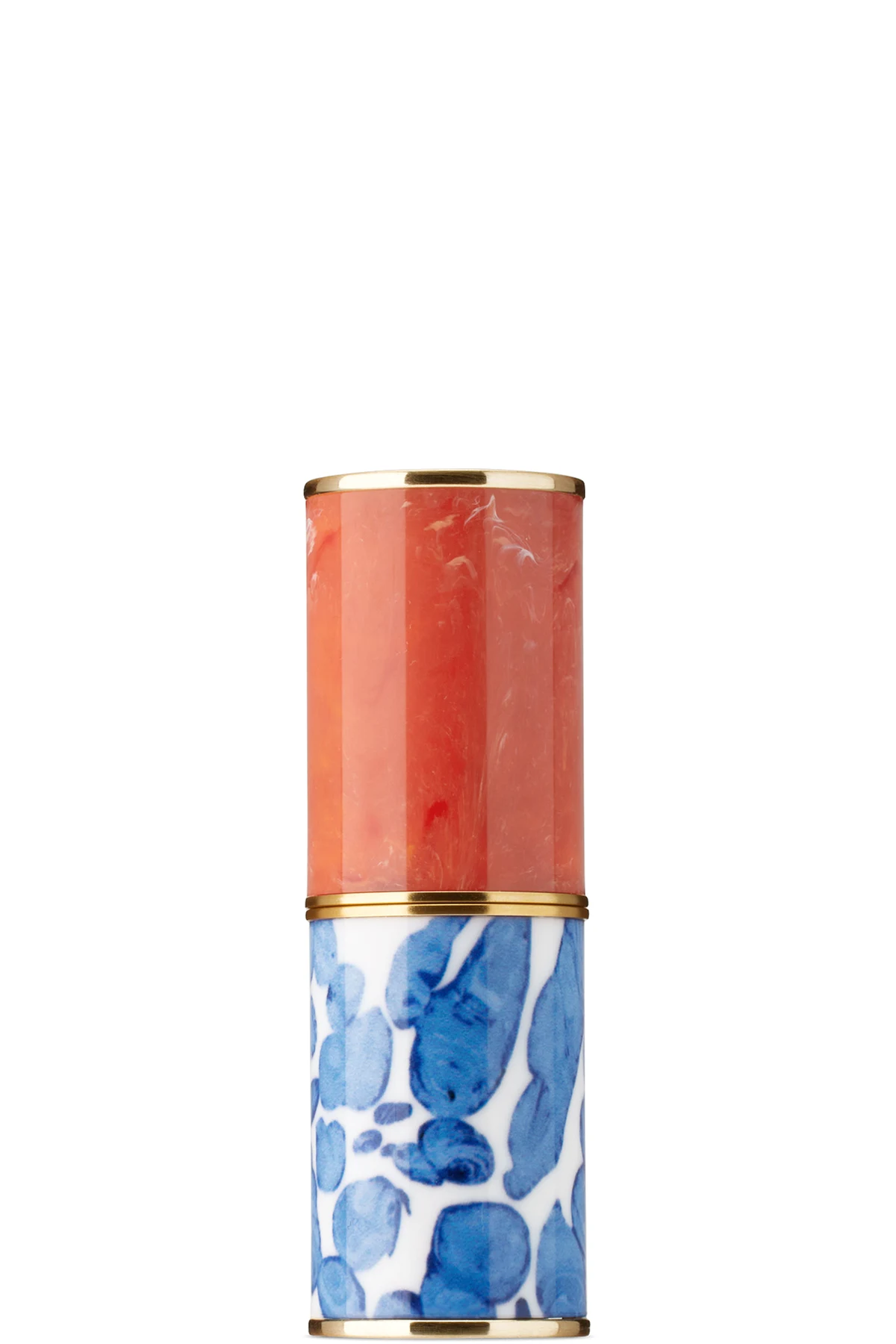 Red & Blue Coral Ceramic Refillable Lipstick Case