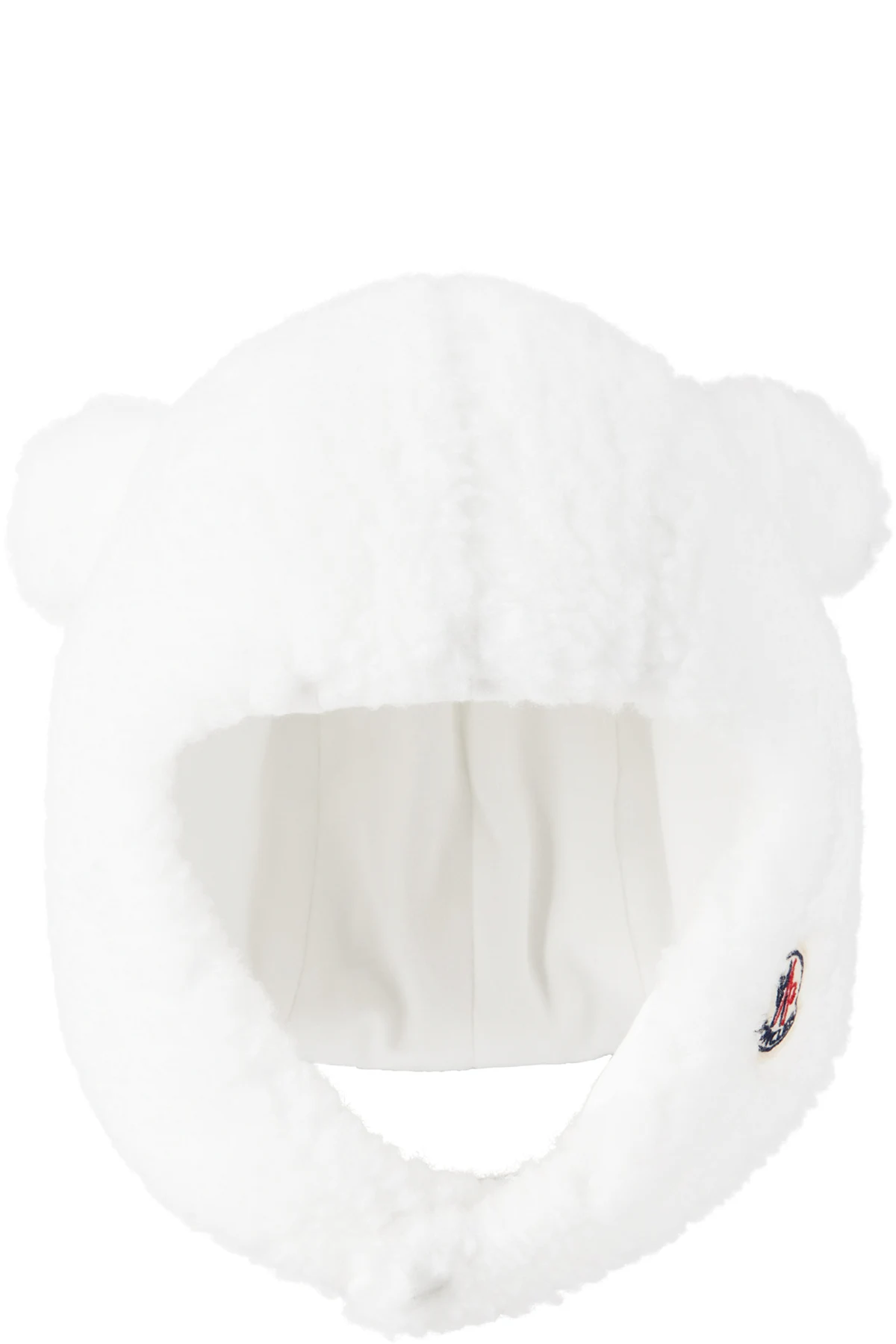Baby White Teddy Earflaps Beanie