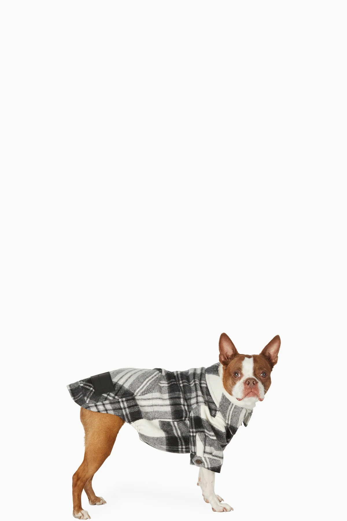 SSENSE Exclusive Grey Wool Check Anorak Shirt