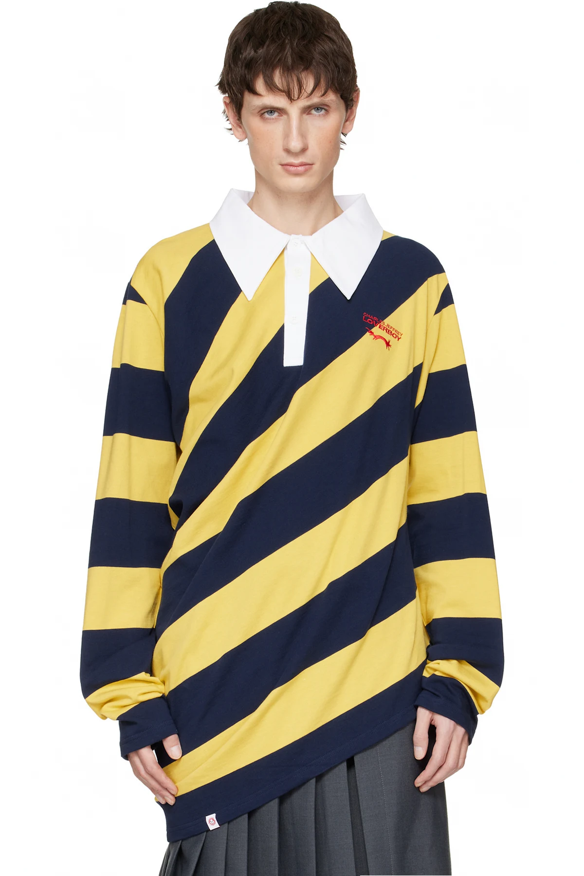 Yellow & Navy Topsy Turvy Polo
