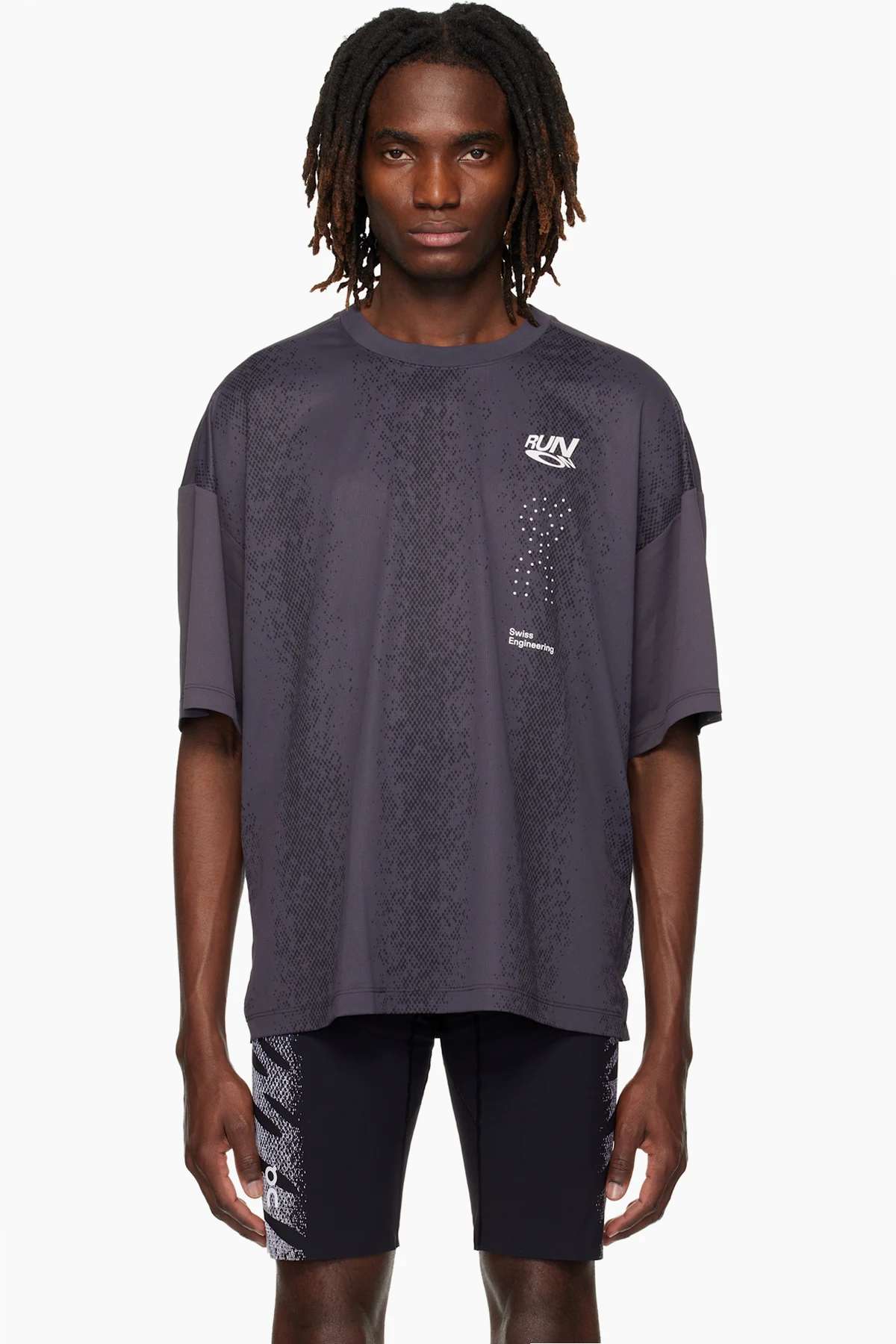 Gray Performance Volt Running T-shirt