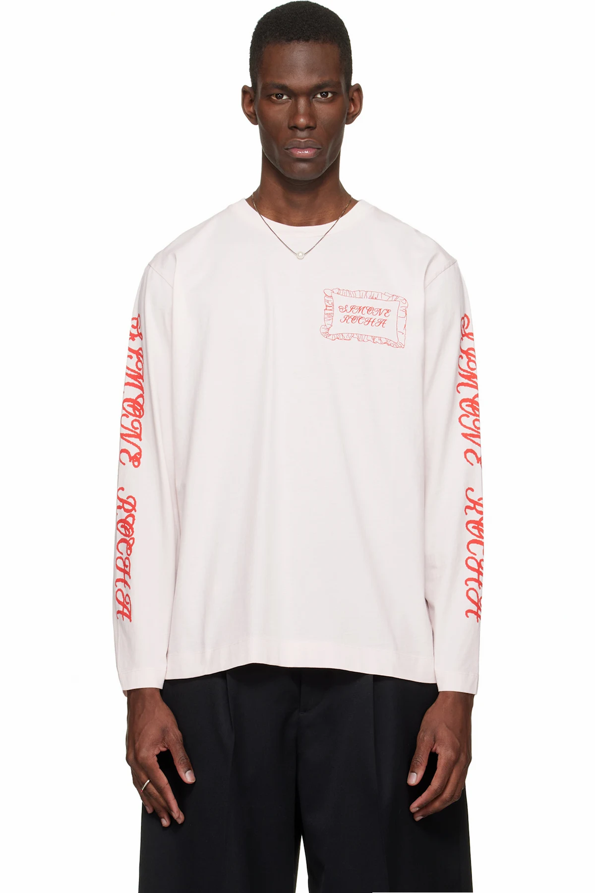 Pink Pillowcase Logo Print Long Sleeve T-shirt