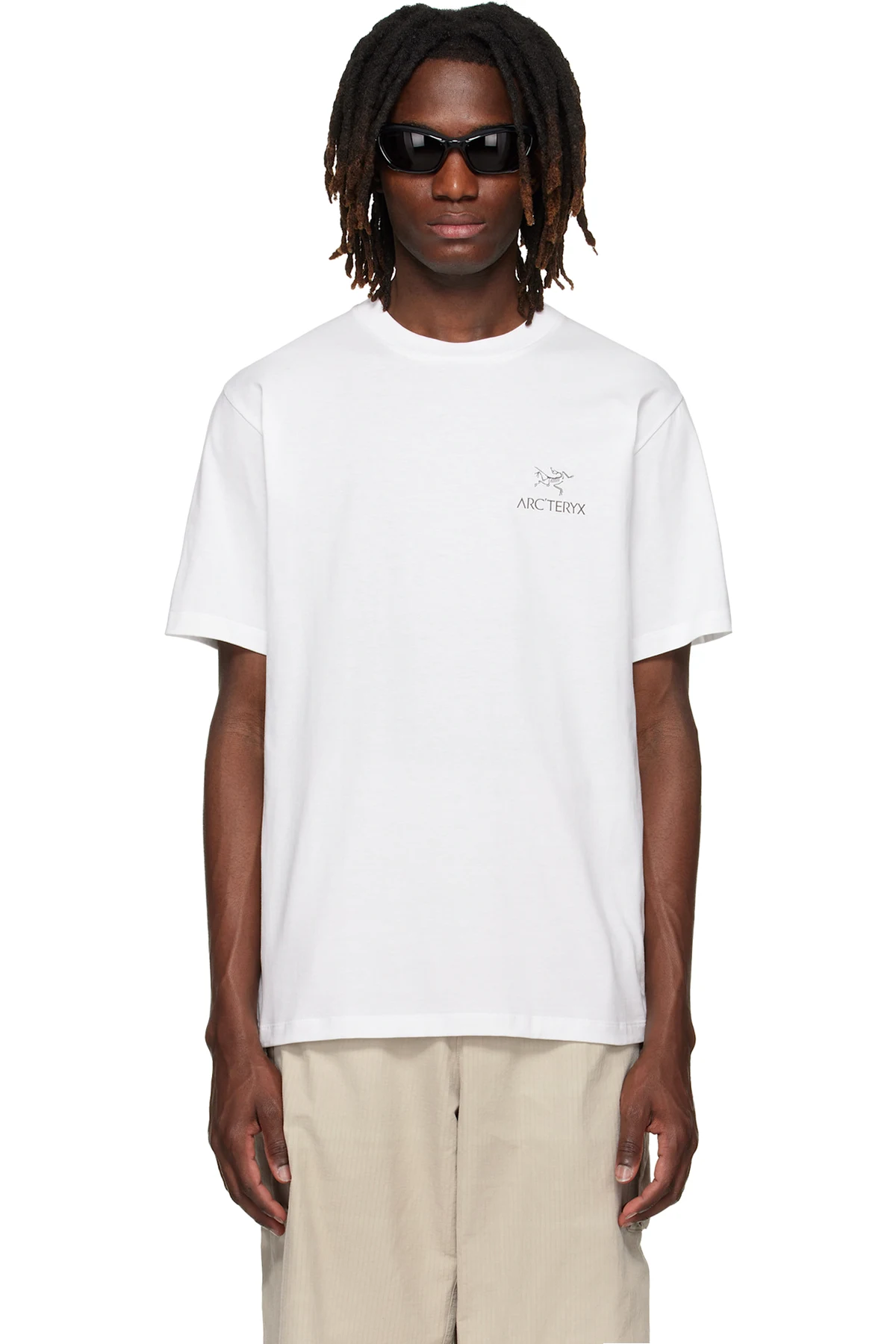 White Kragg SL Cotton Bird Word S/S T-shirt