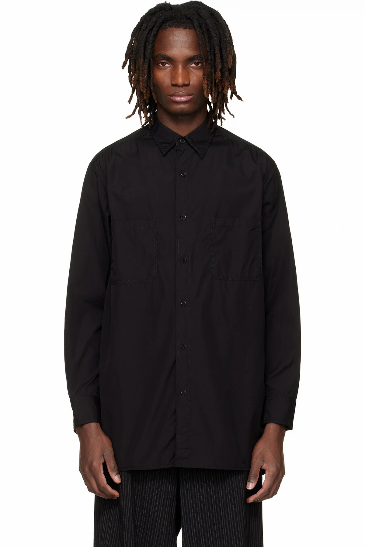Black Big Standard Chain Stitch Shirt
