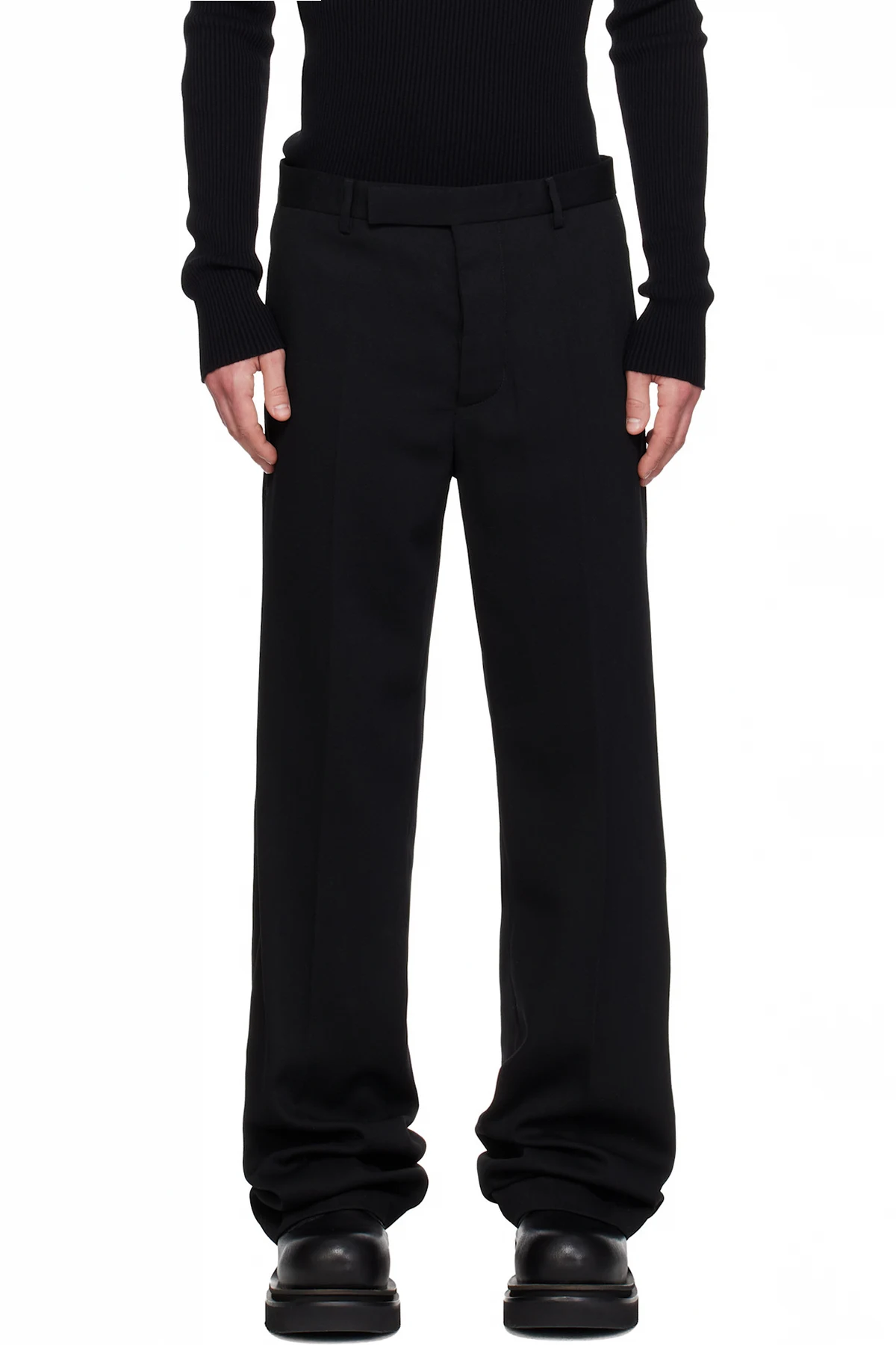 Black Temple Tailored Dietrich Trousers