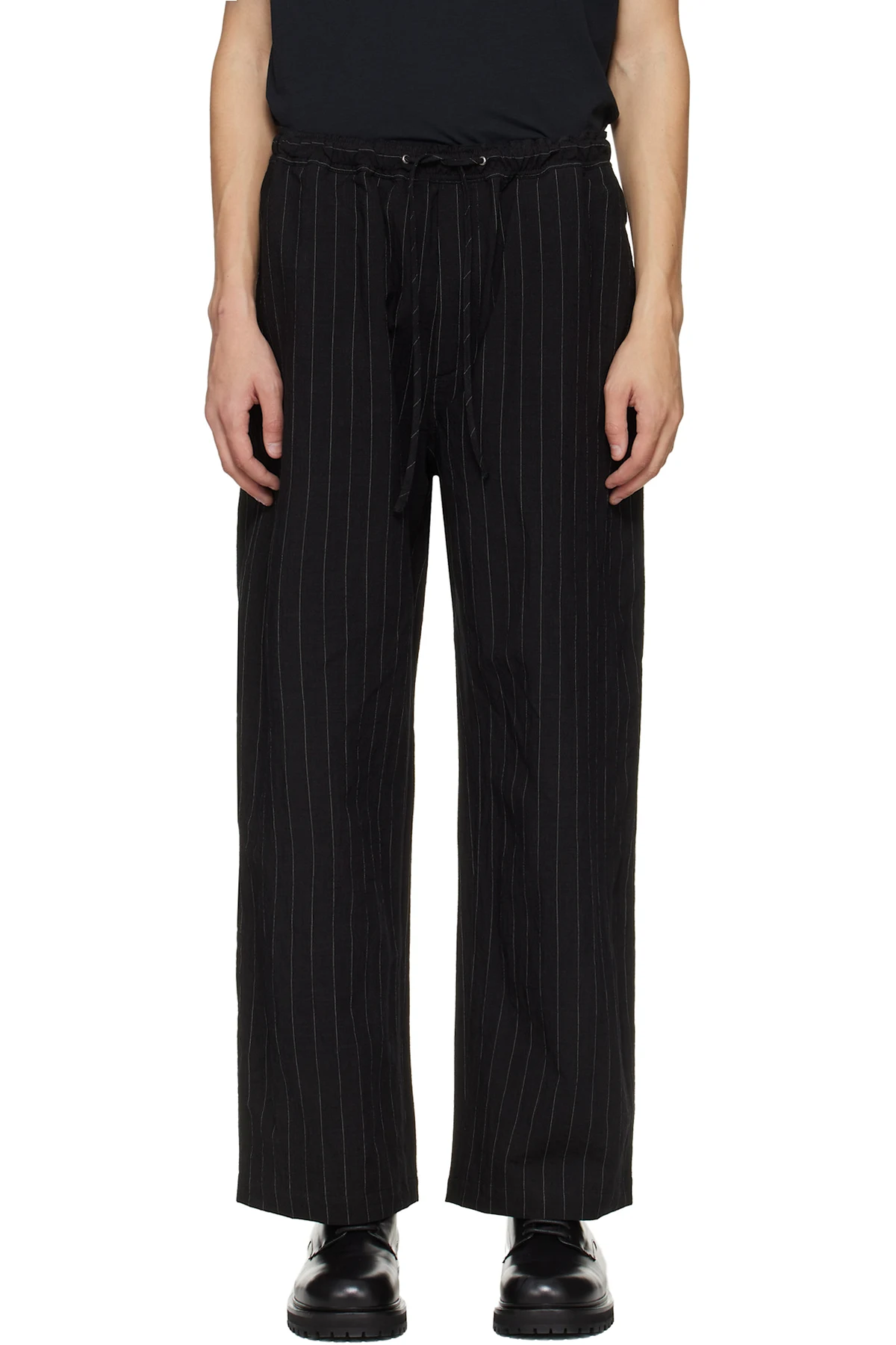 Black Sonny Pinstripe Trousers