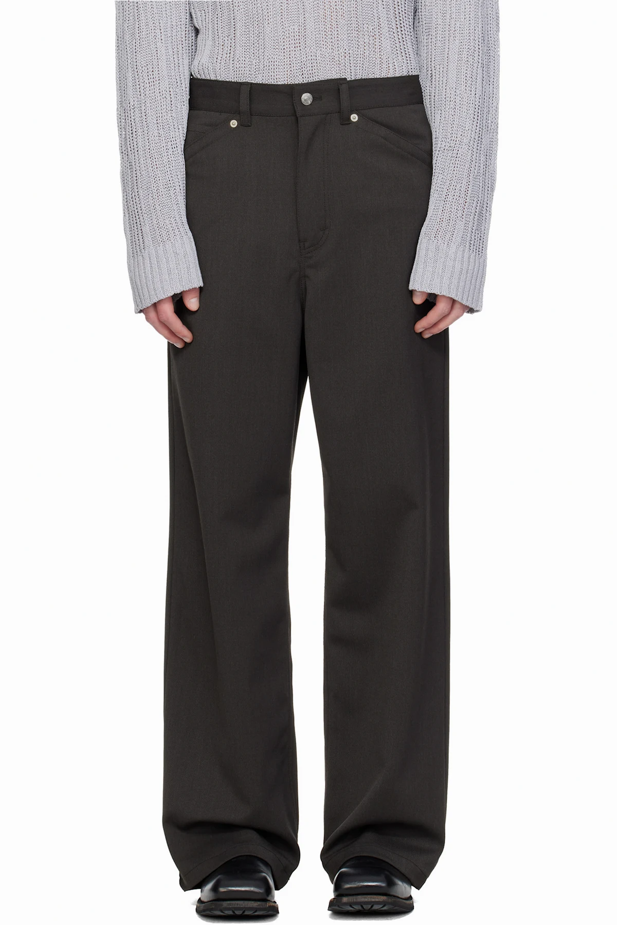 Brown Loose-Fit Stellar Trousers