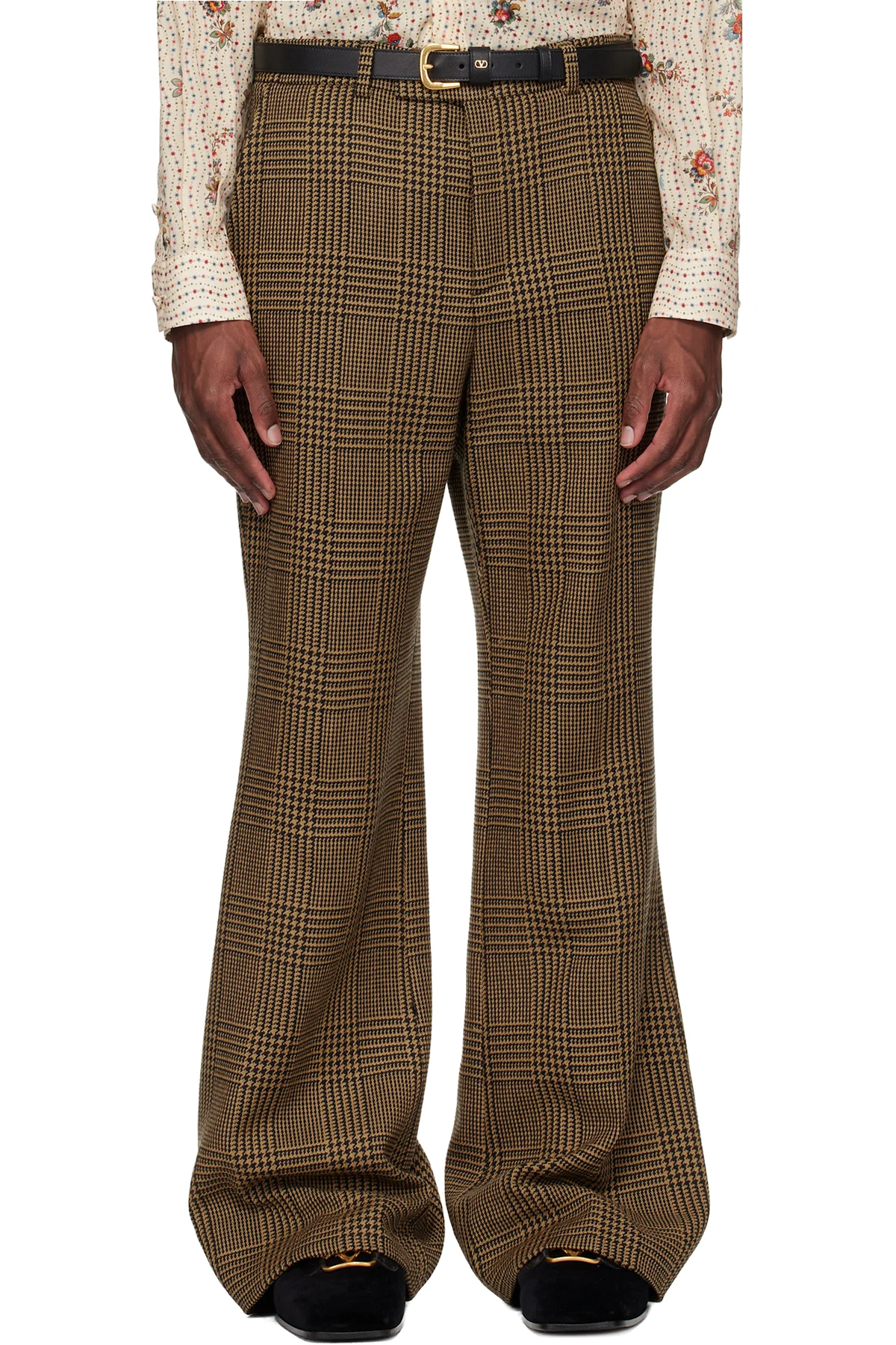 Brown Glen Check Trousers