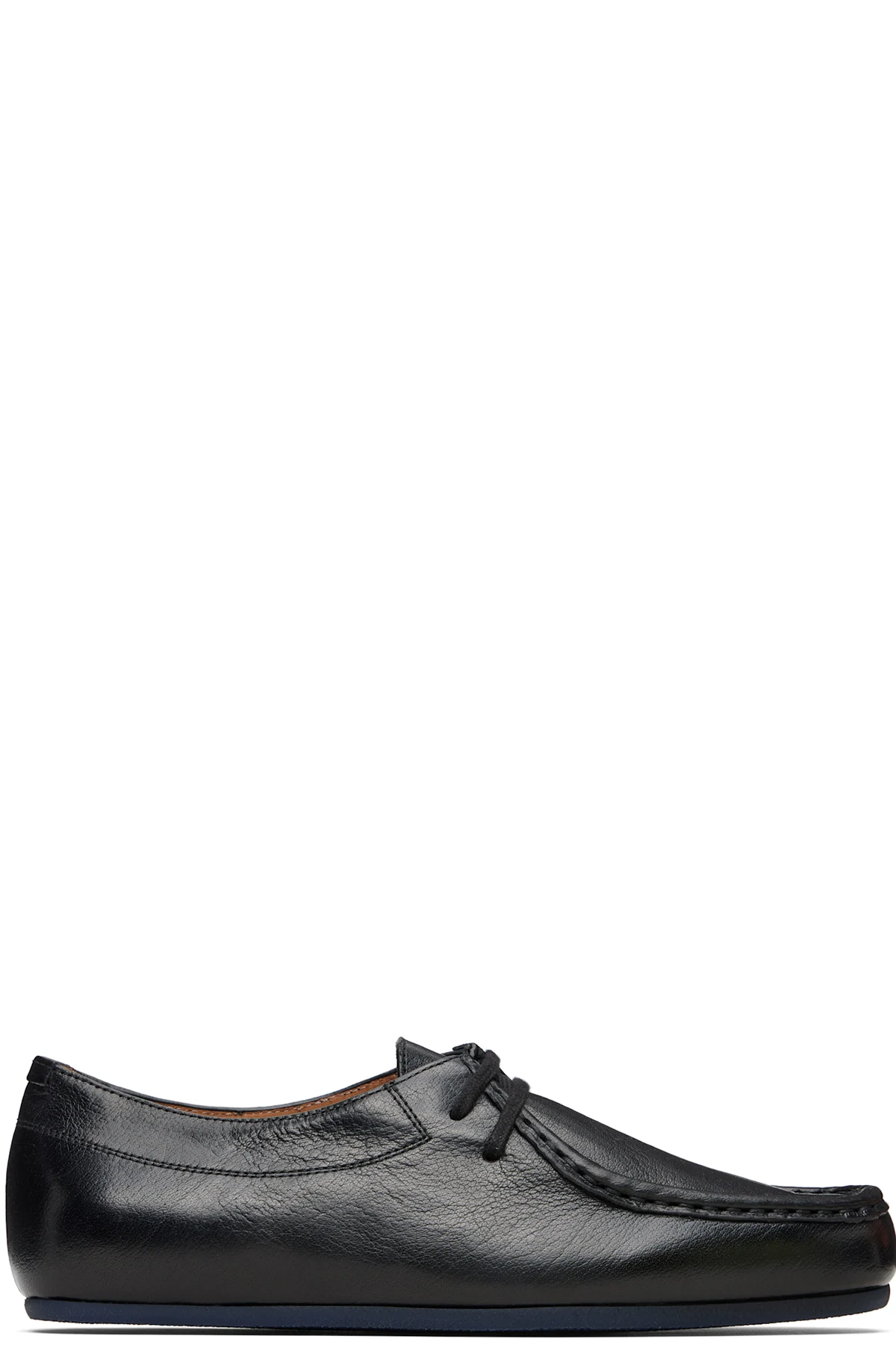 Black Hood Lace-Up Derbys