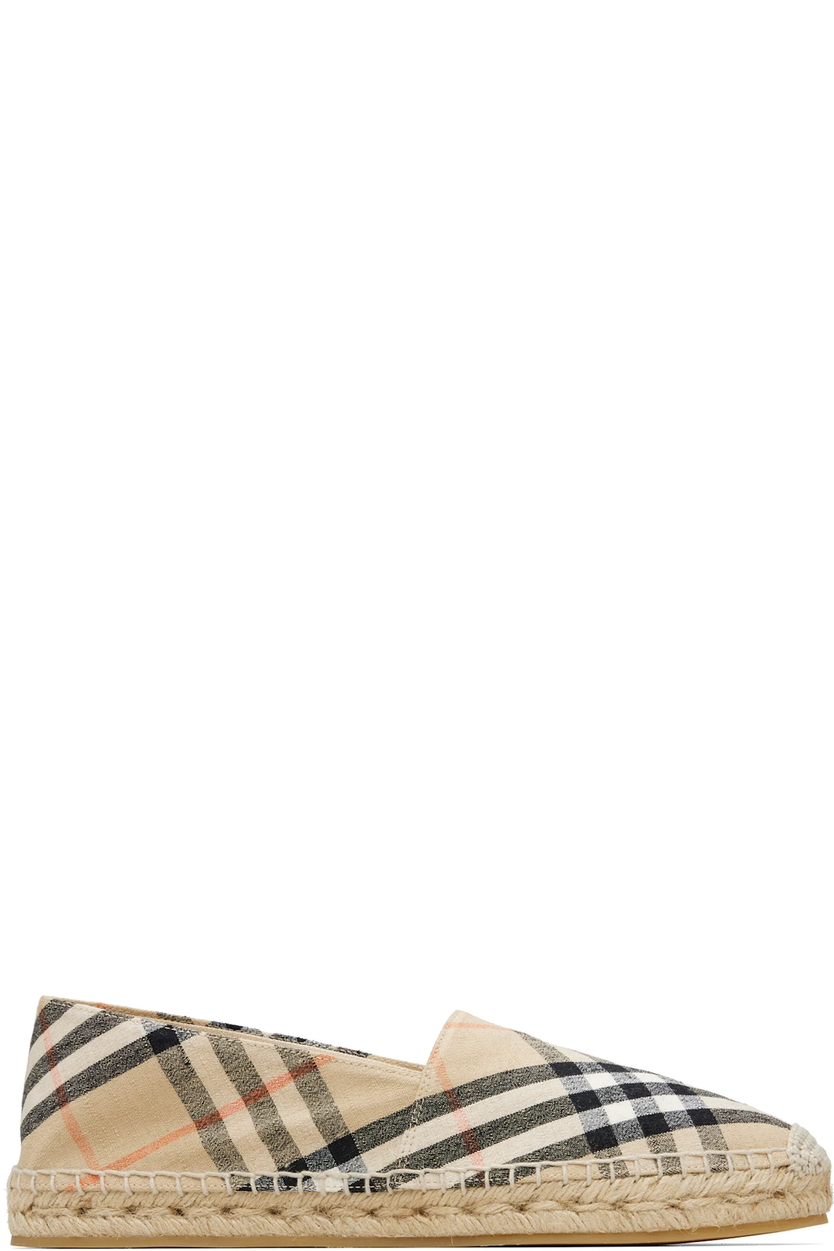 Beige Check Mews Espadrilles
