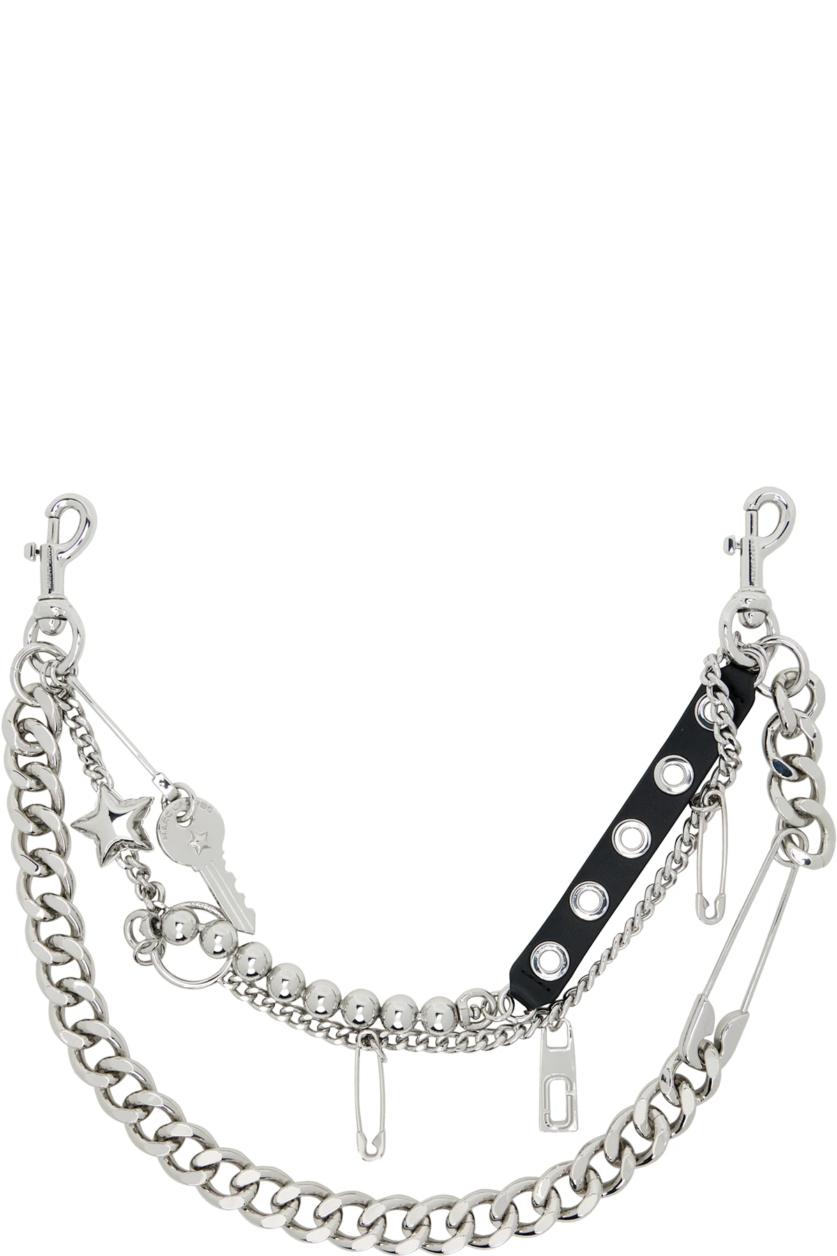 Silver 'The Grommet Charm Chain' Shoulder Strap